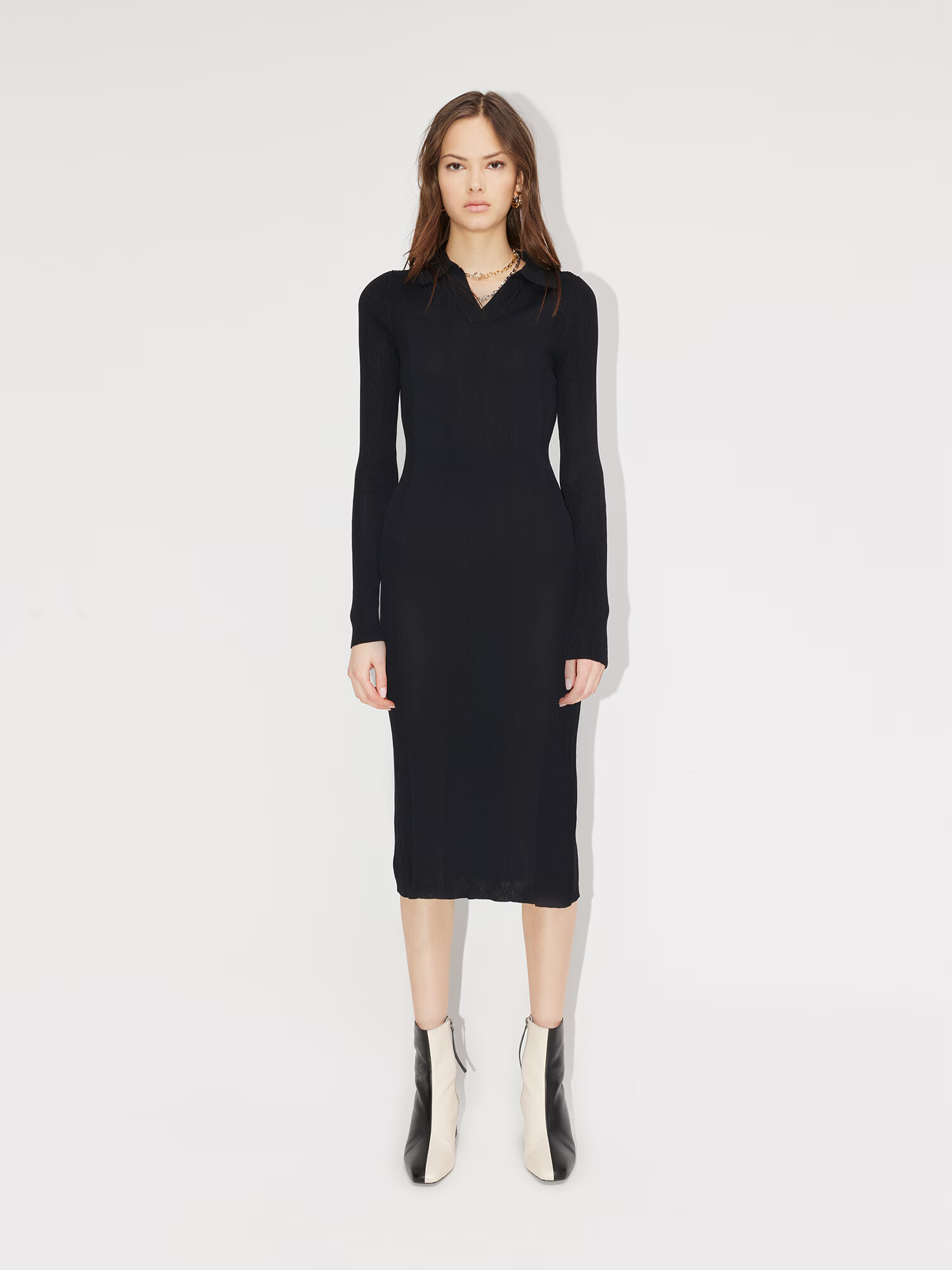 LeGer by Lena Gercke Rochie tricotat 'Juana' negru - Pled.ro