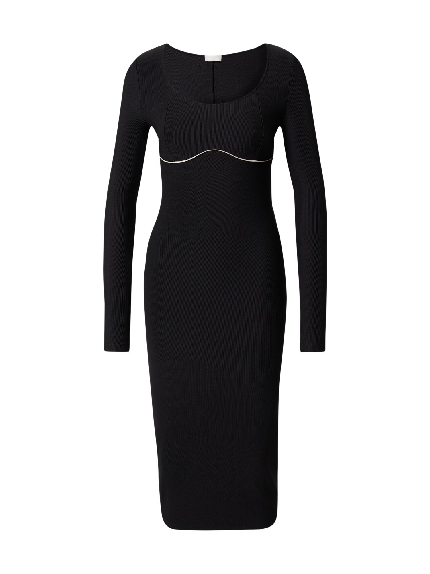 LeGer by Lena Gercke Rochie tricotat 'Stella' negru / alb - Pled.ro