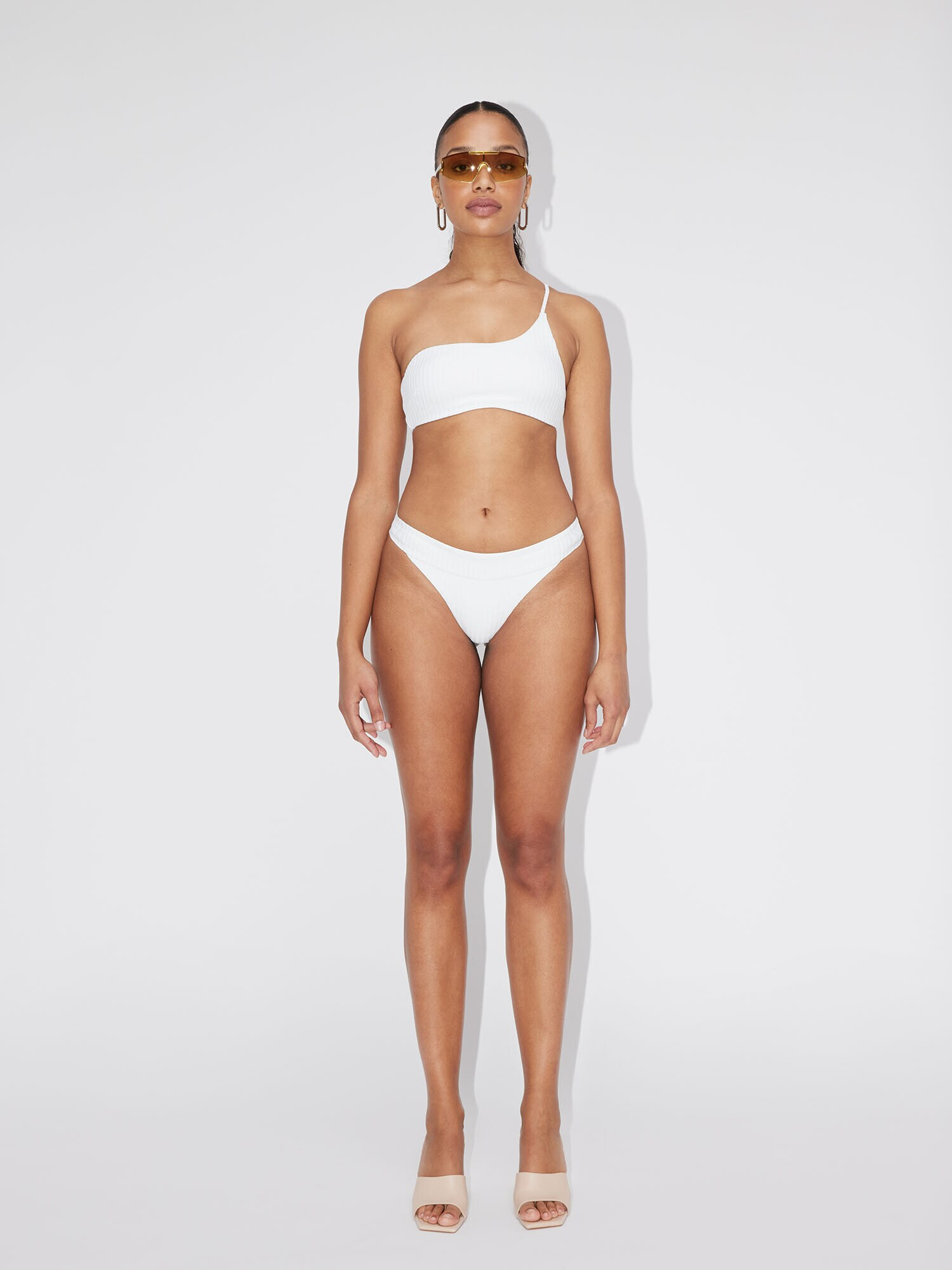 LeGer by Lena Gercke Slip costum de baie 'Hedda' alb - Pled.ro