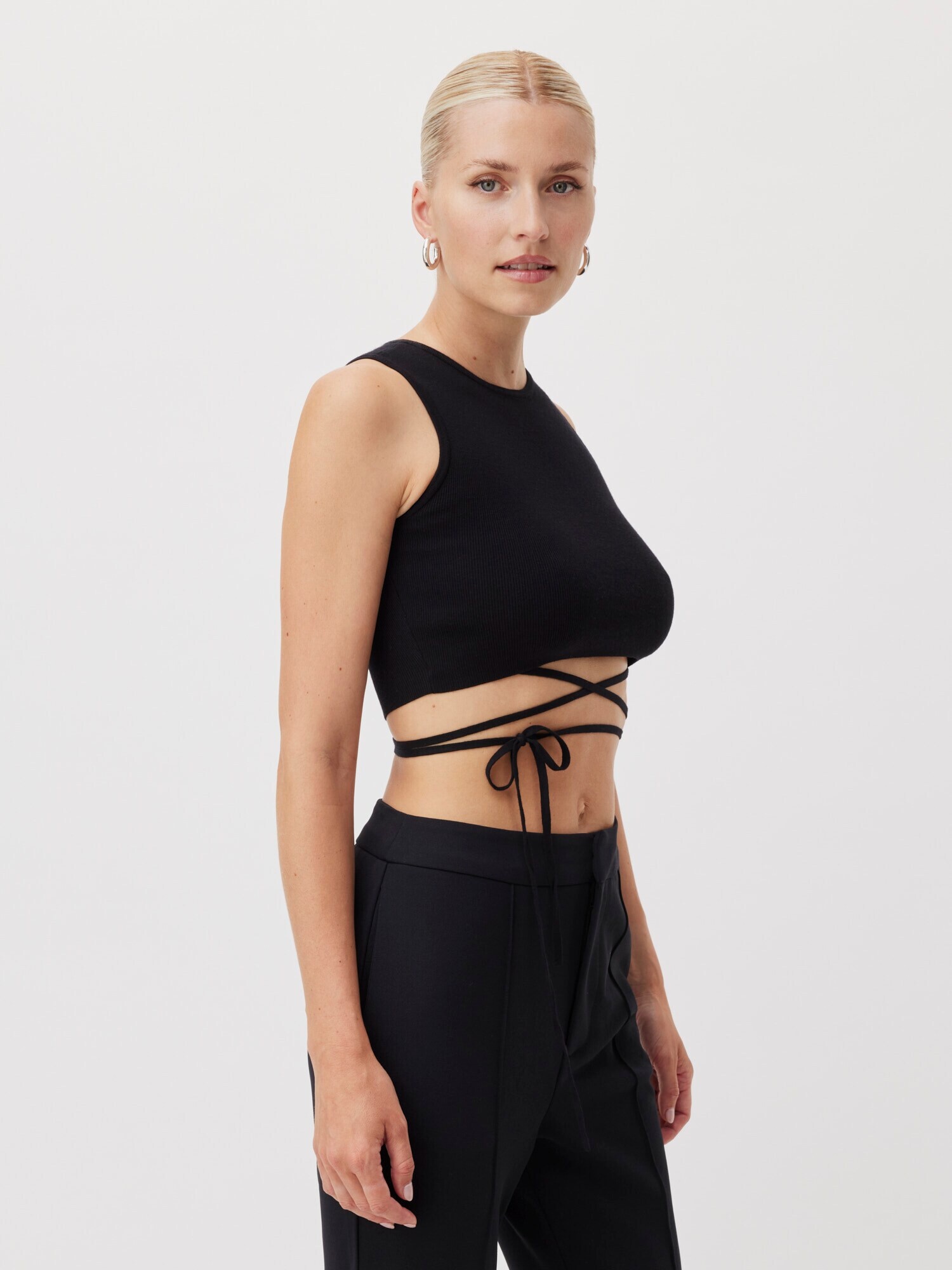 LeGer by Lena Gercke Top brodat 'Leany' negru - Pled.ro