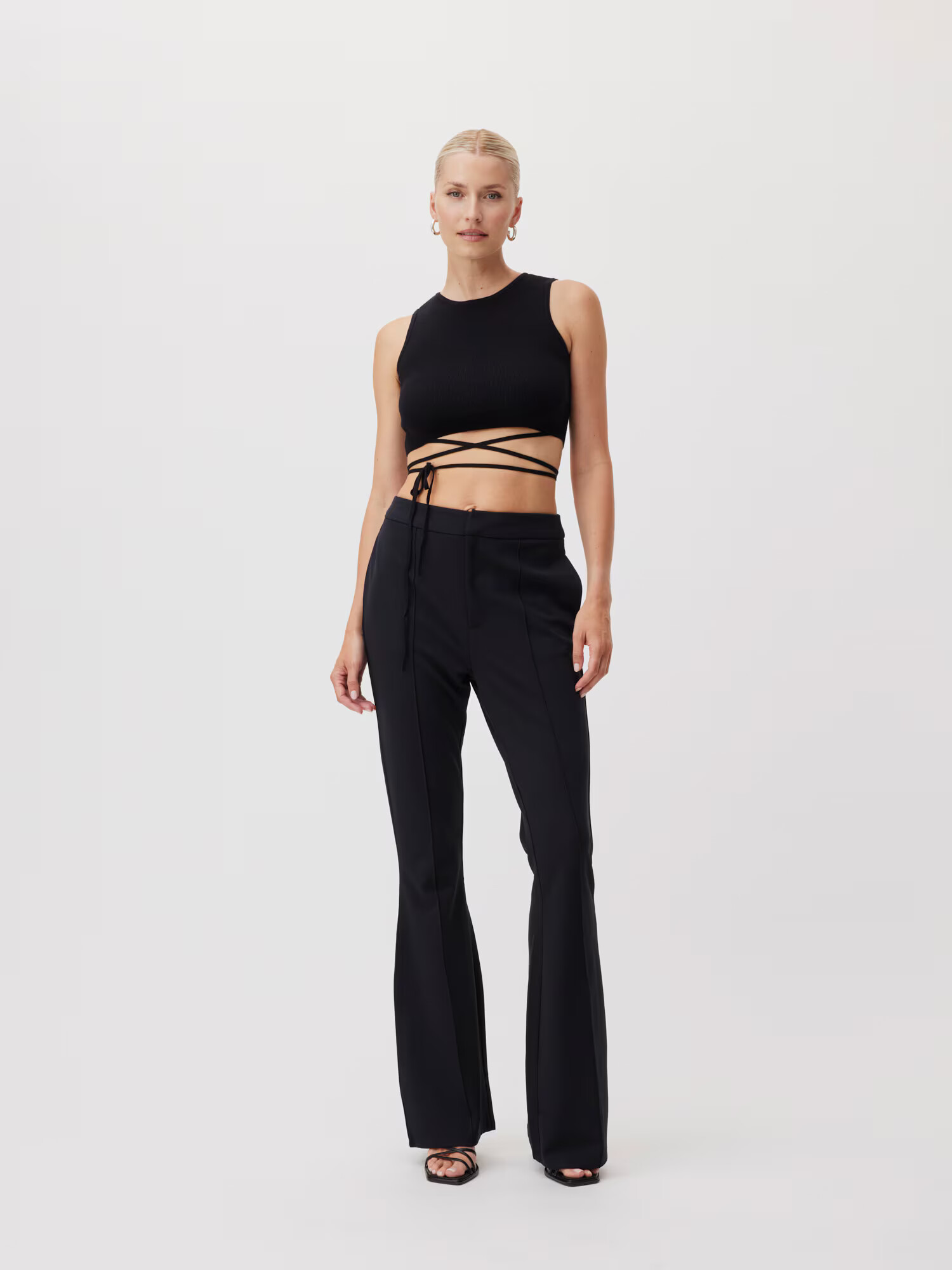 LeGer by Lena Gercke Top brodat 'Leany' negru - Pled.ro