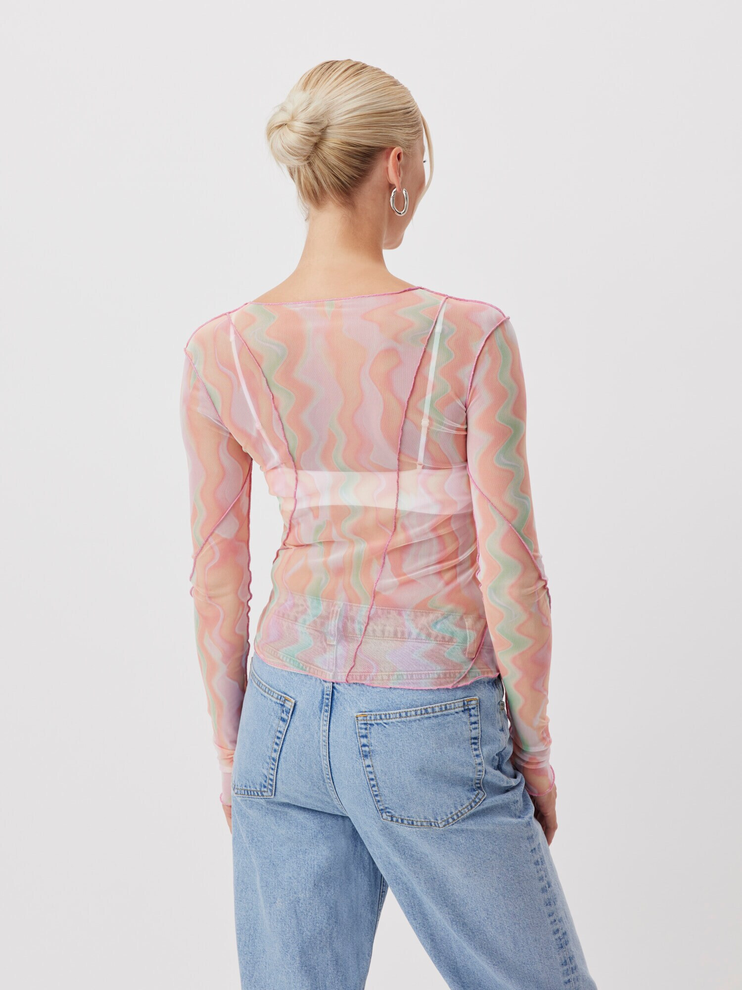 LeGer by Lena Gercke Tricou 'Kenley' verde pastel / portocaliu caisă / roz / roz - Pled.ro