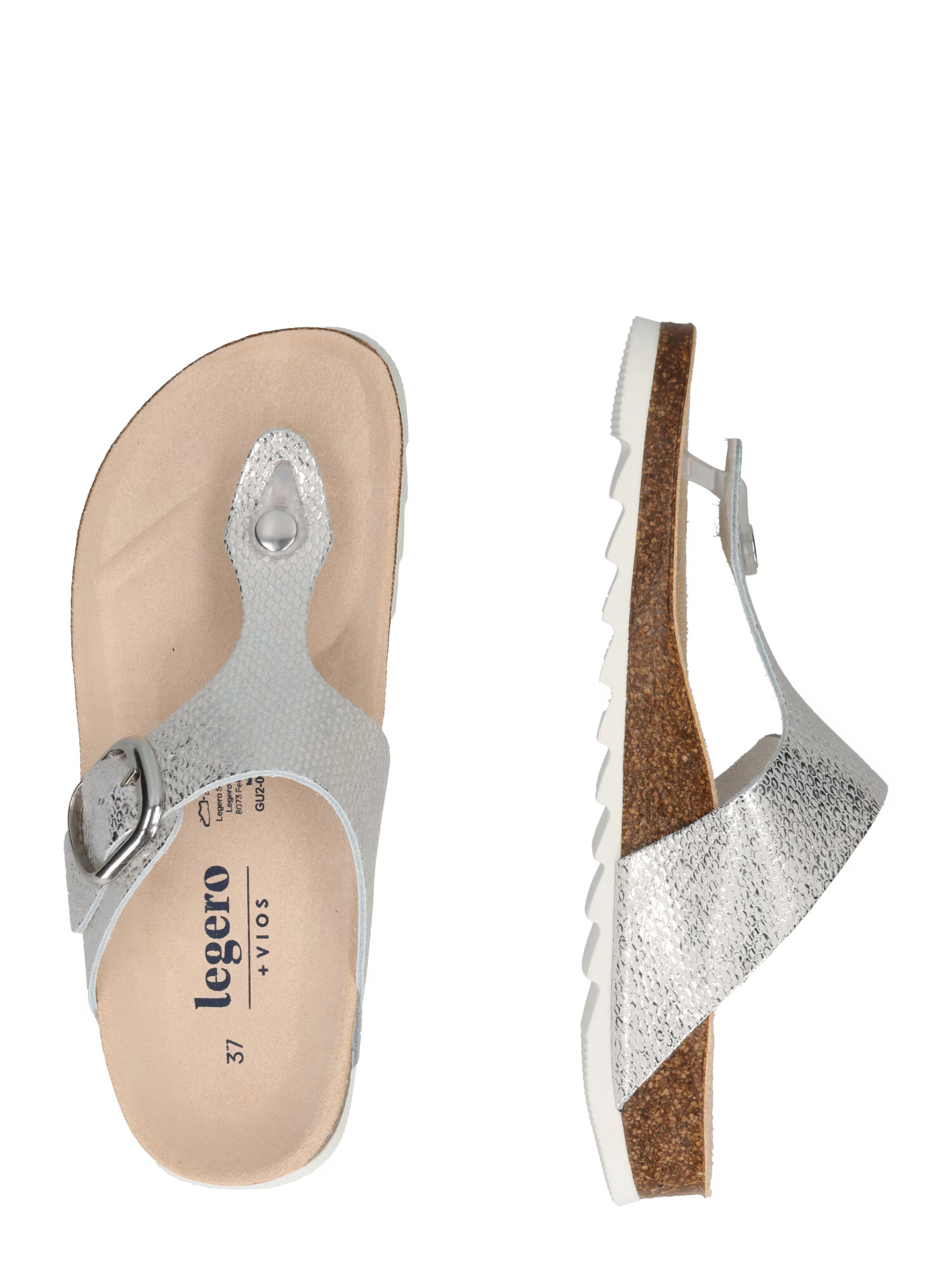 Legero Flip-flops 'Clear' argintiu / alb - Pled.ro