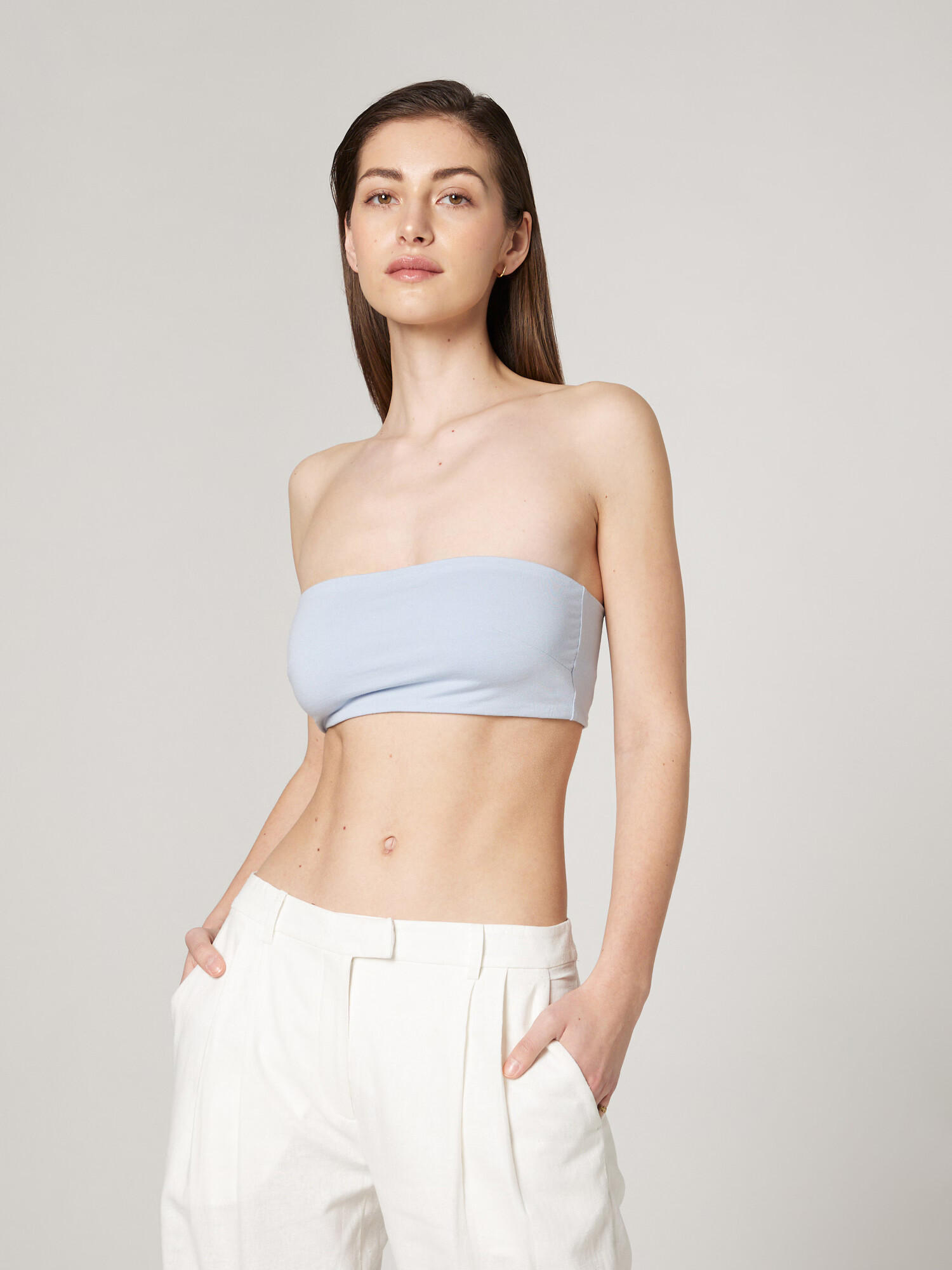 LENI KLUM x ABOUT YOU Top 'Nicola' albastru pastel - Pled.ro