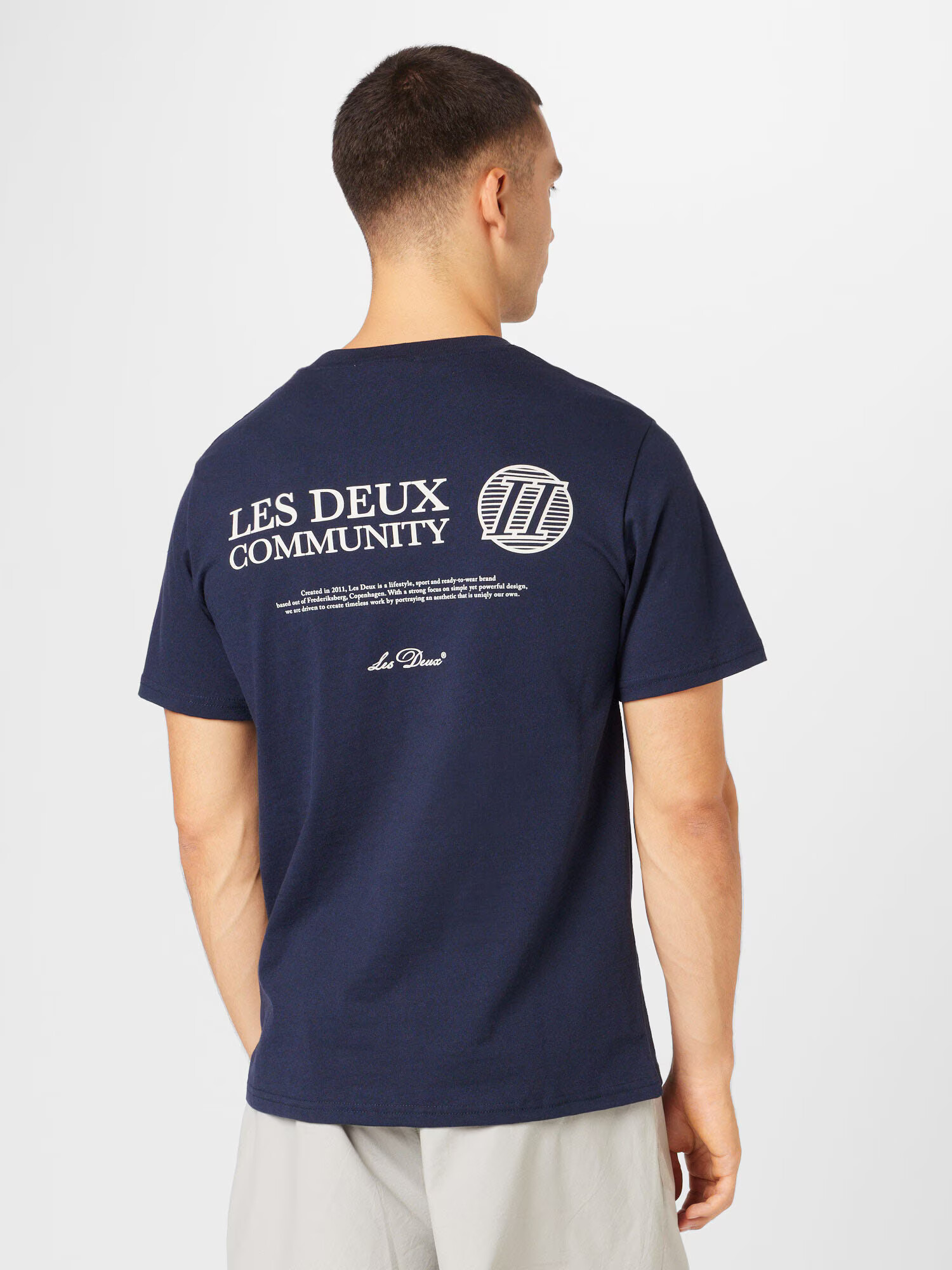 Les Deux Tricou bleumarin / alb - Pled.ro