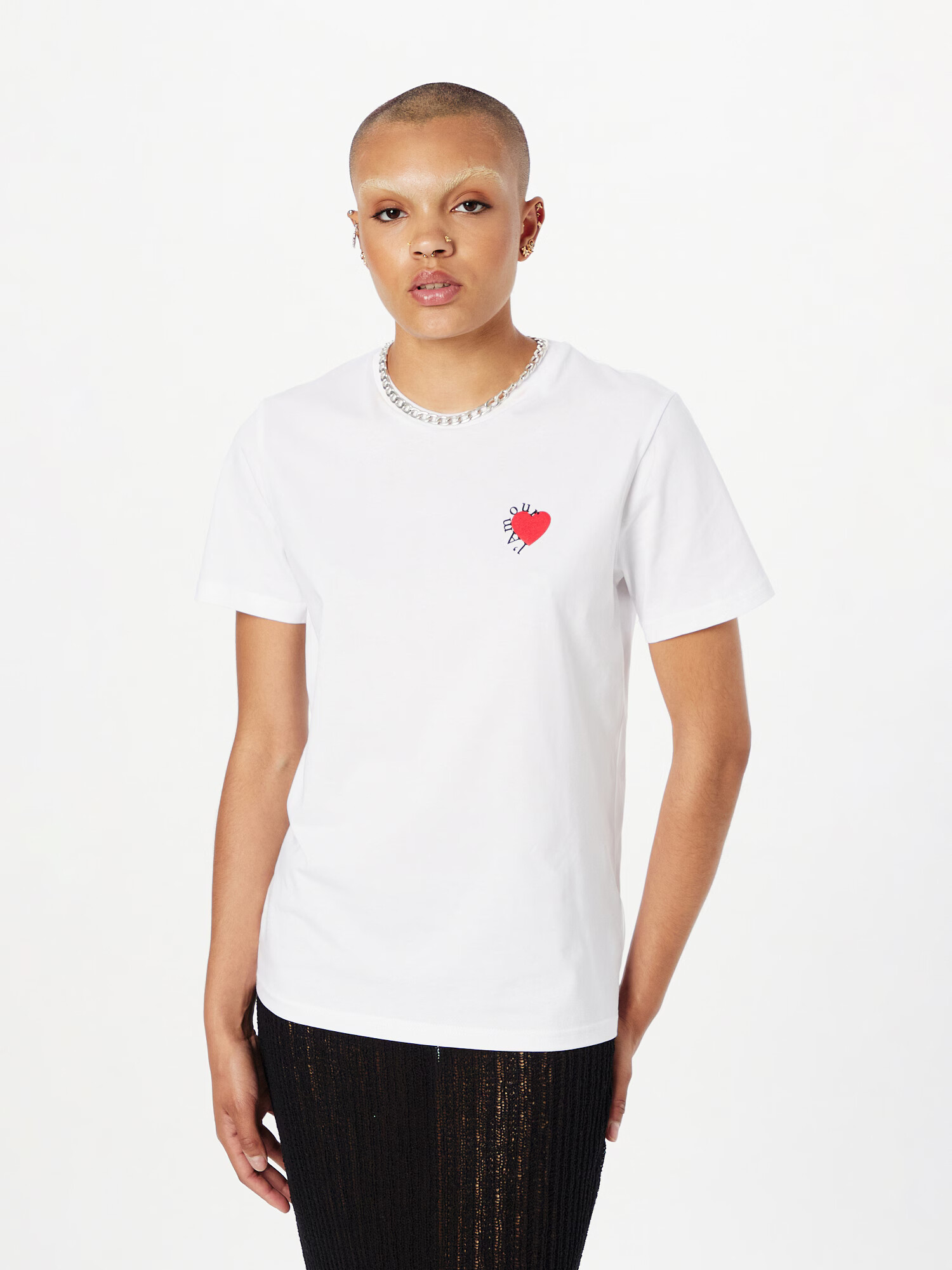 Les Petits Basics Tricou 'L'amour' roșu intens / negru / alb - Pled.ro