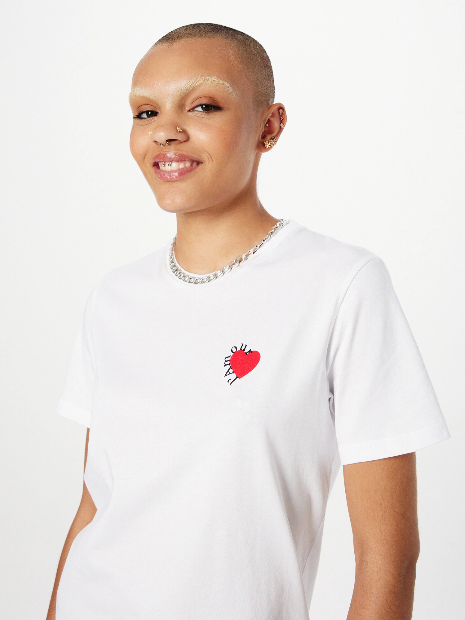 Les Petits Basics Tricou 'L'amour' roșu intens / negru / alb - Pled.ro