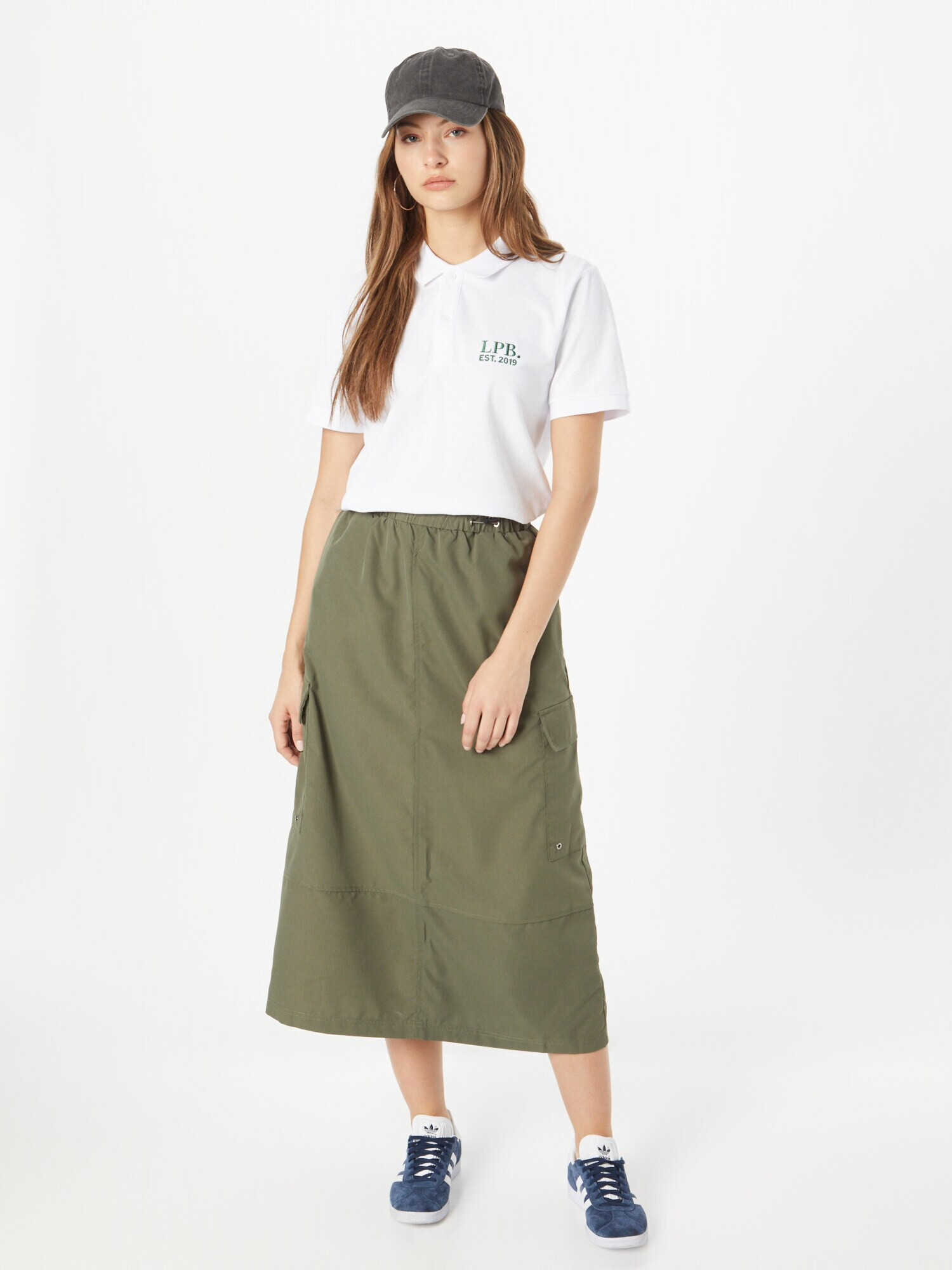 Les Petits Basics Tricou verde închis / alb murdar - Pled.ro