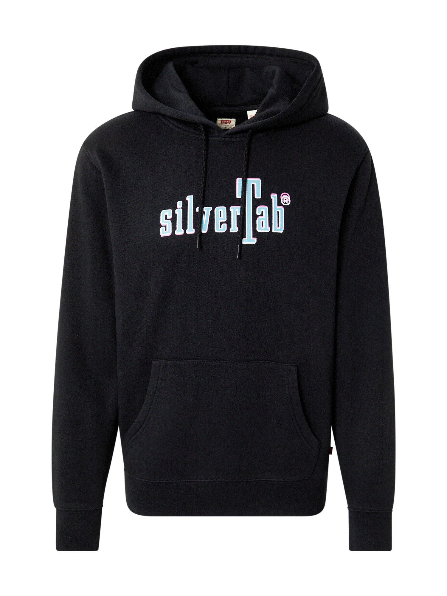 LEVI'S Bluză de molton 'STANDARD GRAPHIC HOODIE MULTI-COLOR' albastru deschis / negru / alb - Pled.ro