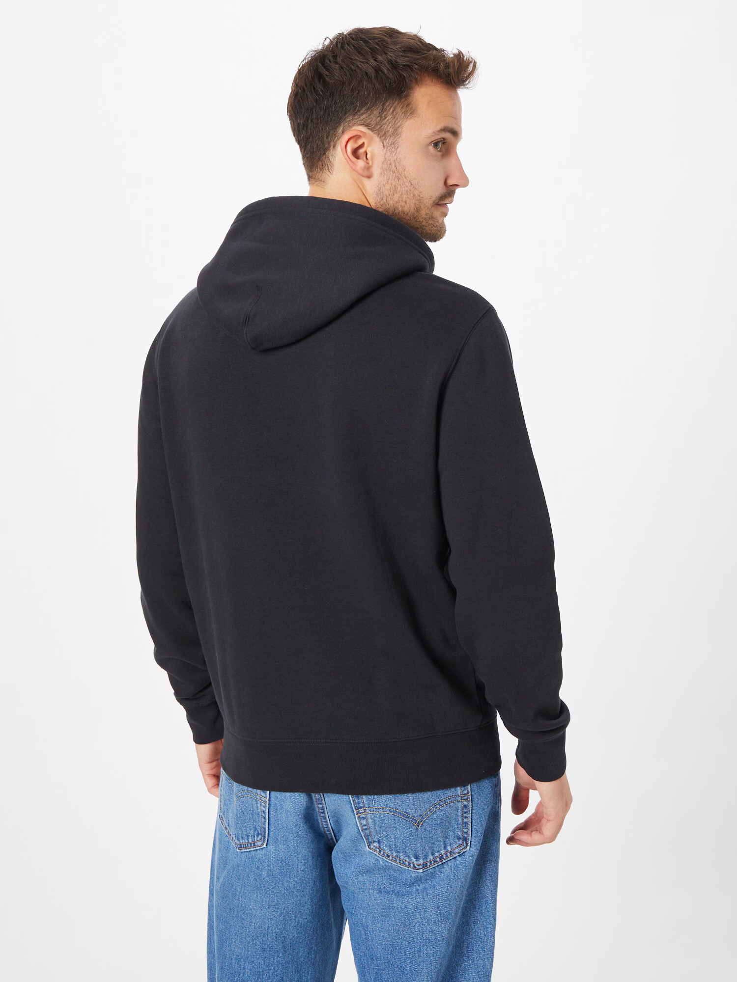 LEVI'S Bluză de molton 'STANDARD GRAPHIC HOODIE MULTI-COLOR' albastru deschis / negru / alb - Pled.ro