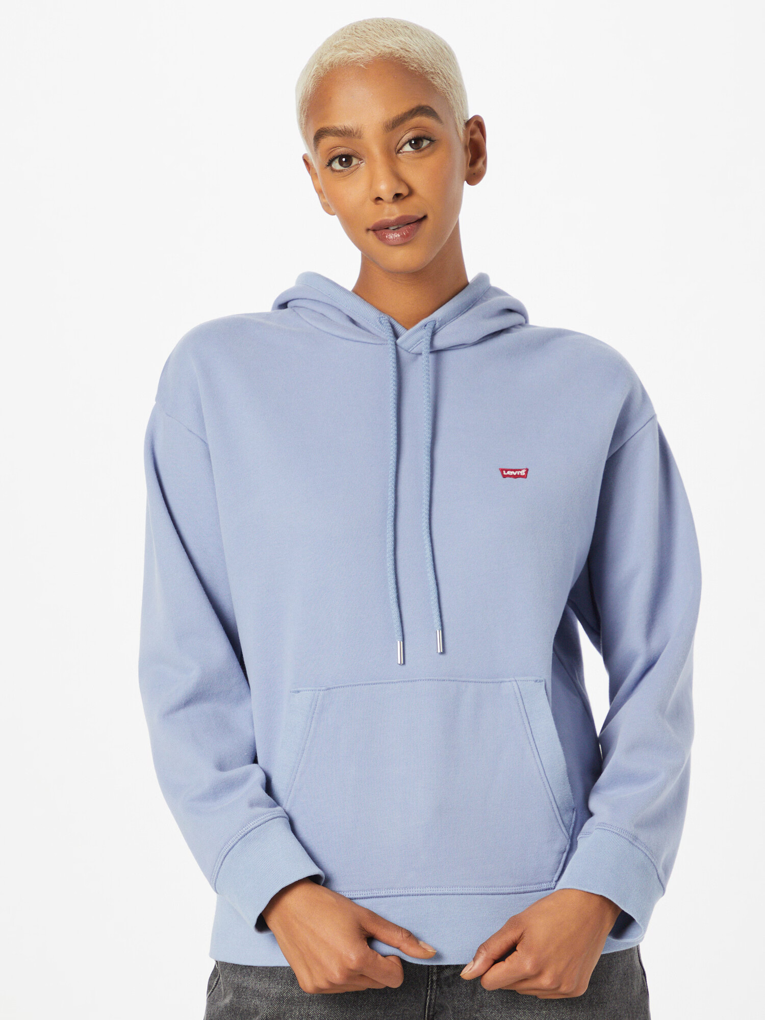 LEVI'S Bluză de molton 'STANDARD HOODIE BLUES' albastru deschis / roșu / alb - Pled.ro