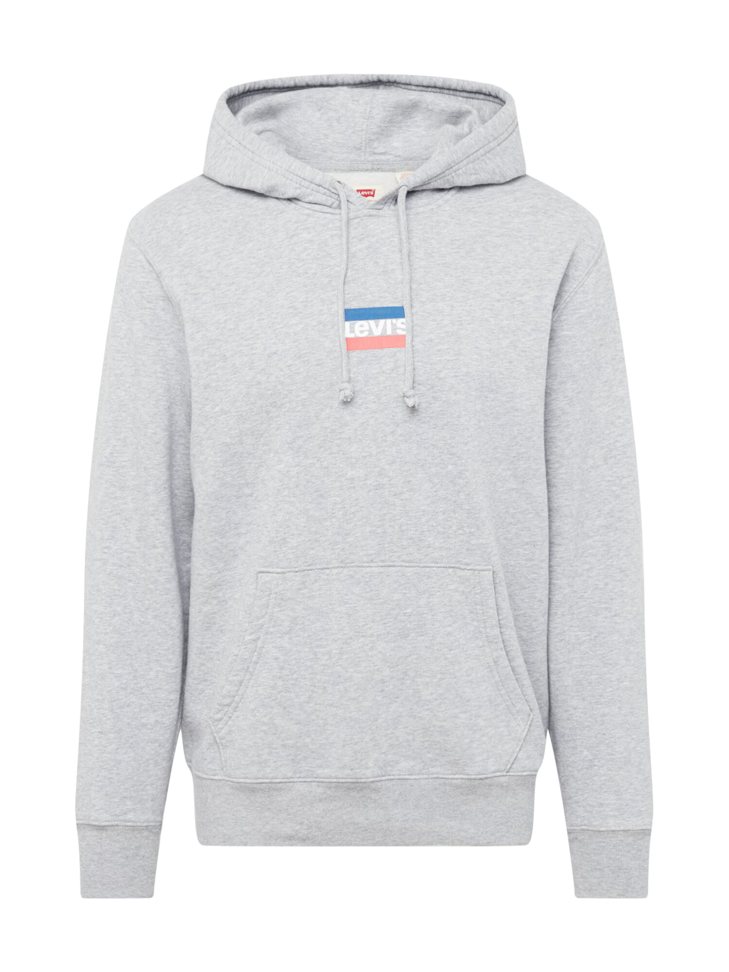 LEVI'S Bluză de molton 'STANDARD GRAPHIC HOODIE MULTI-COLOR' albastru / gri amestecat / roșu / alb - Pled.ro