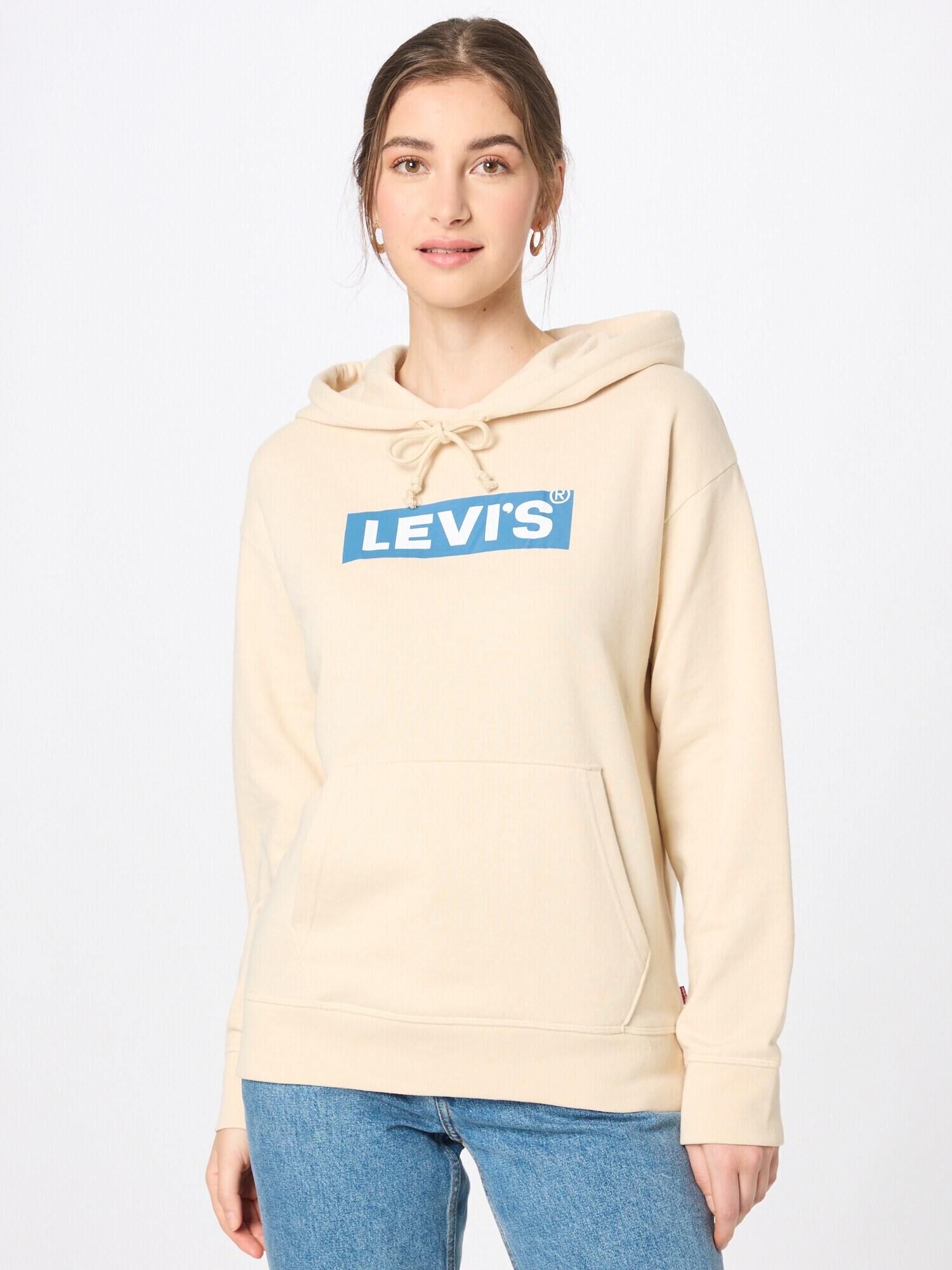 LEVI'S Bluză de molton bej / albastru / alb - Pled.ro