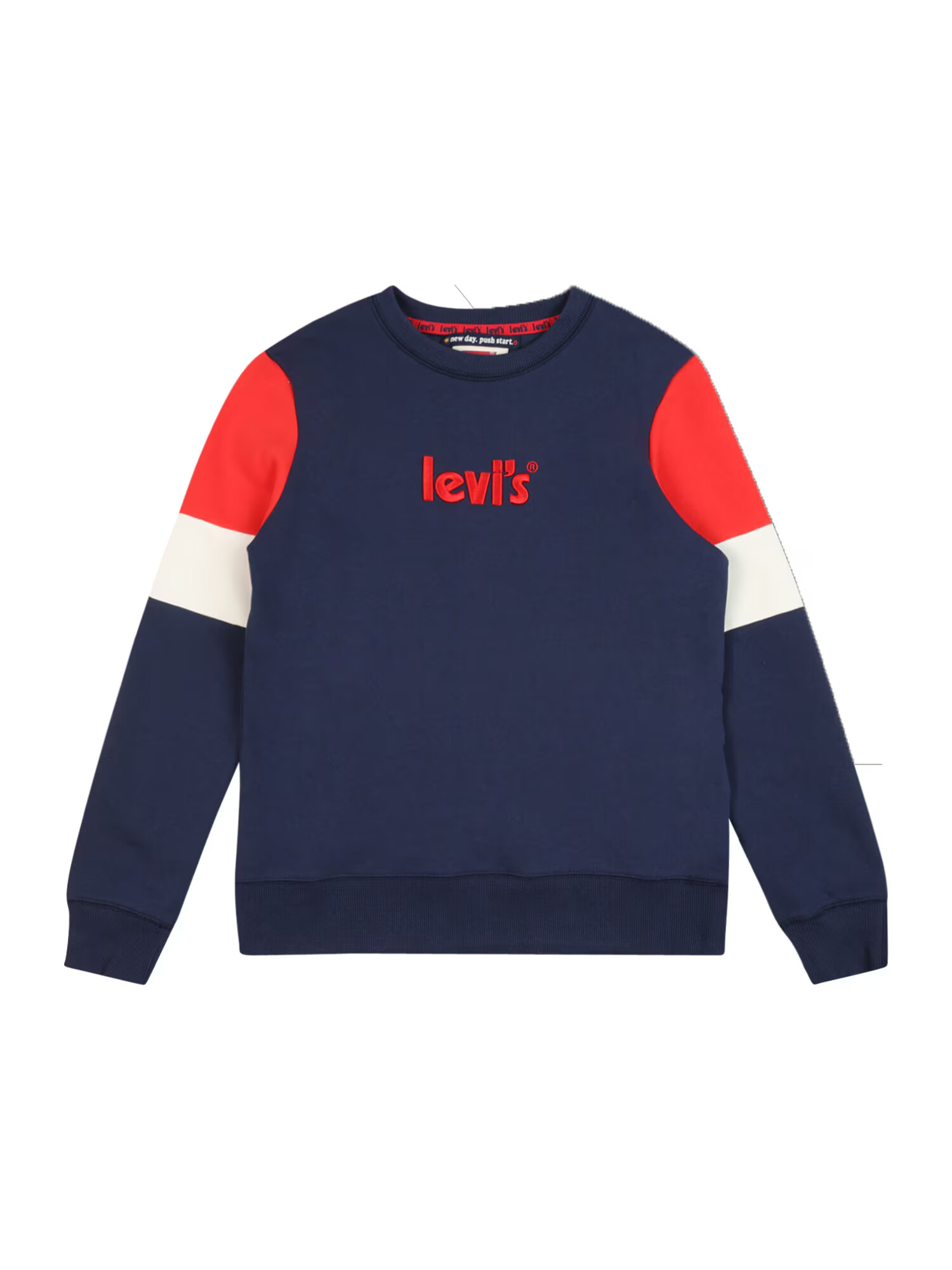 LEVI'S Bluză de molton bleumarin / roșu / alb - Pled.ro