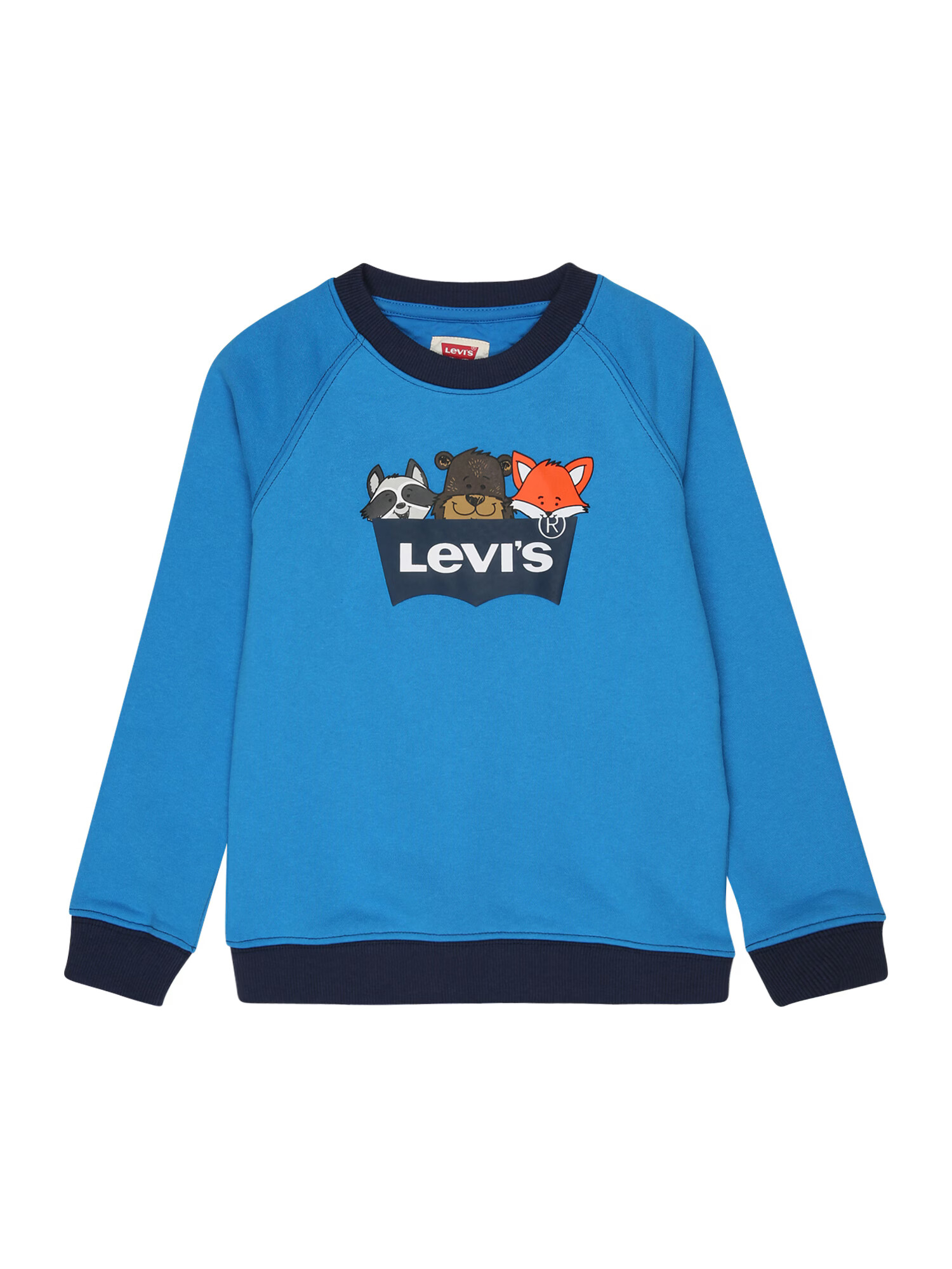 LEVI'S Bluză de molton 'CAMP FRIENDS' turcoaz / albastru închis / alb - Pled.ro