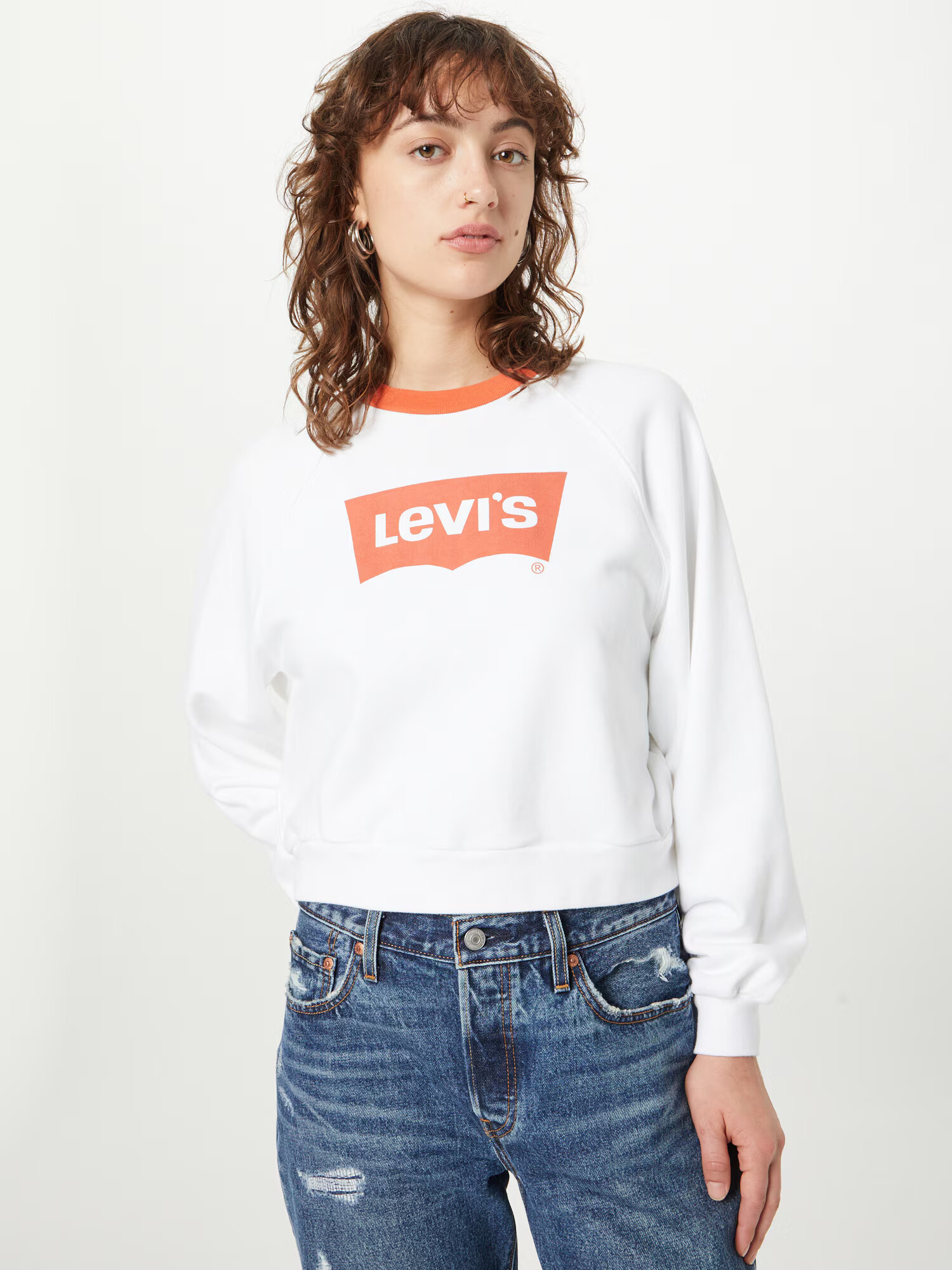 LEVI'S ® Bluză de molton roșu / alb - Pled.ro