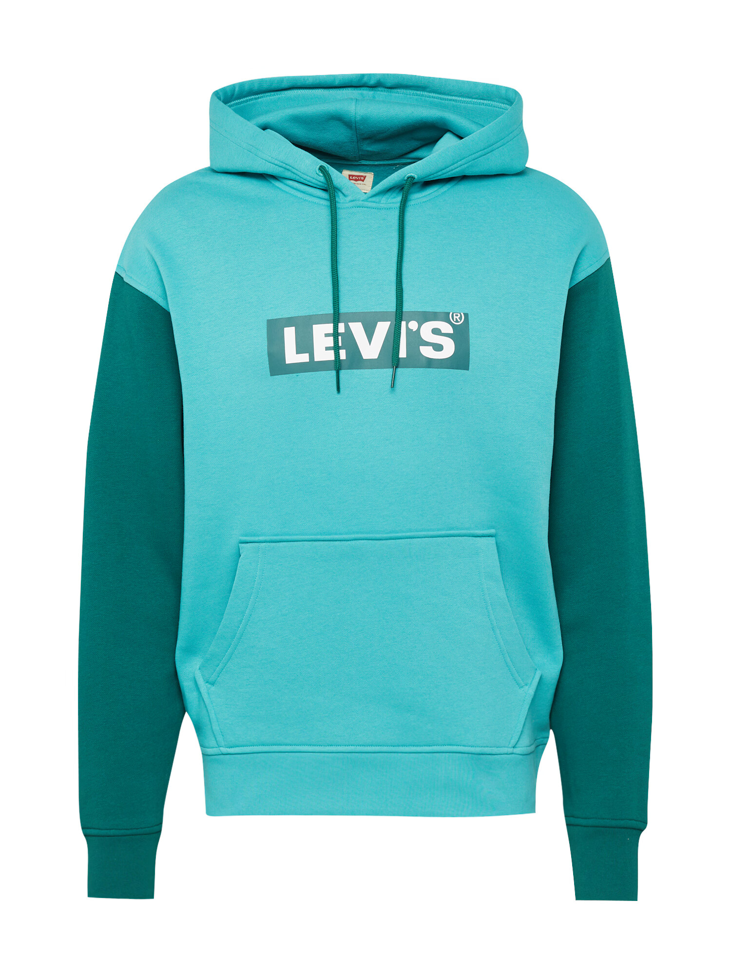 LEVI'S Bluză de molton cyan / verde smarald / alb - Pled.ro