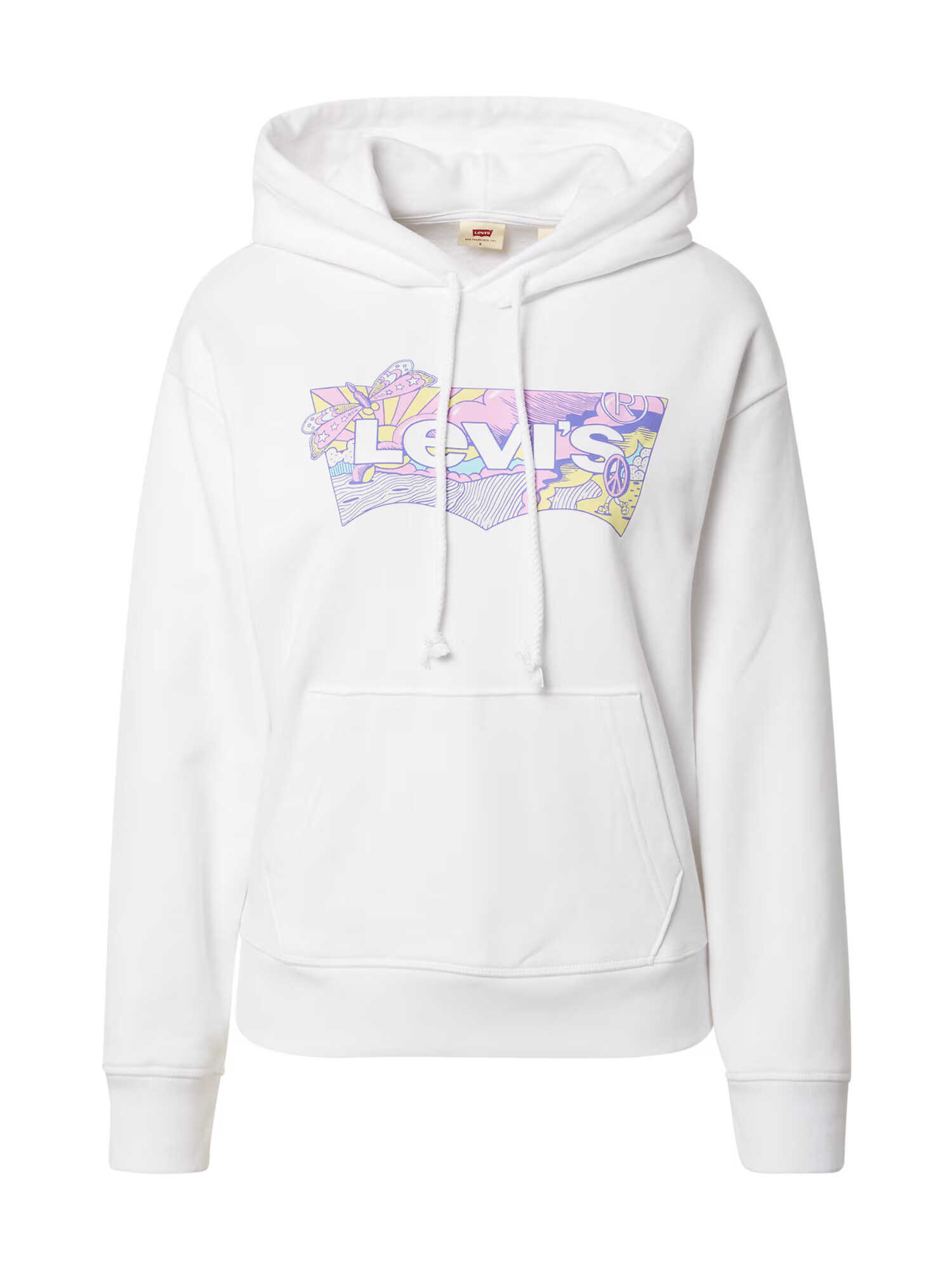 LEVI'S Bluză de molton 'GRAPHIC STANDARD HOODIE NEUTRALS' galben / lila / mauve / alb - Pled.ro