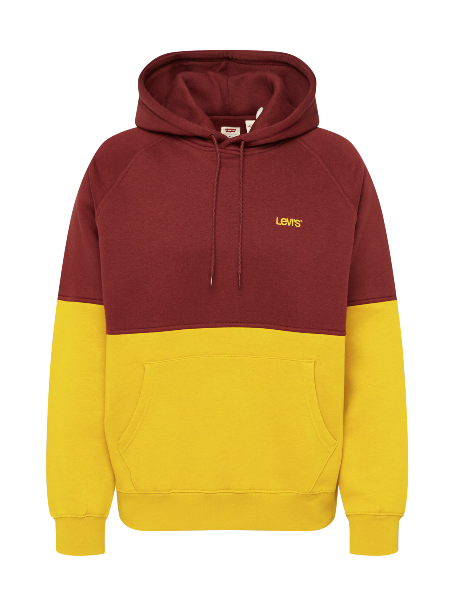 LEVI'S Bluză de molton 'VARSITY HOODIE MULTI-COLOR' galben / roșu bordeaux - Pled.ro