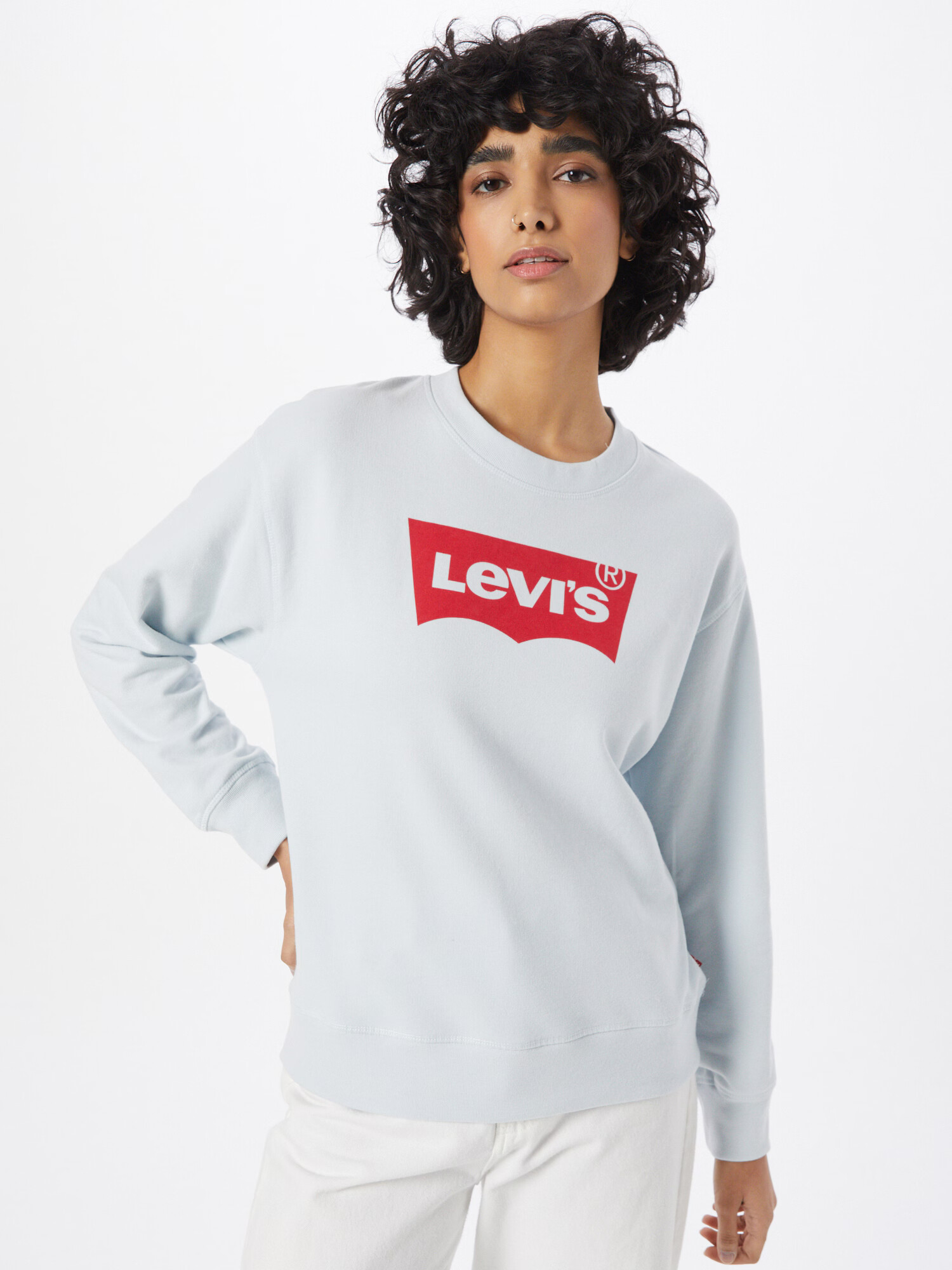 LEVI'S Bluză de molton gri argintiu / roșu - Pled.ro