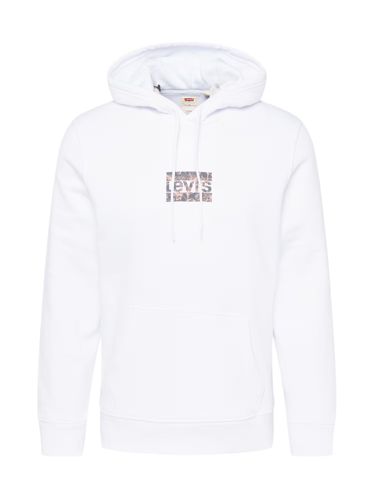 LEVI'S Bluză de molton 'LSE_T3 GRAPHIC HOODIE NEUTRALS' gri / portocaliu caisă / alb - Pled.ro