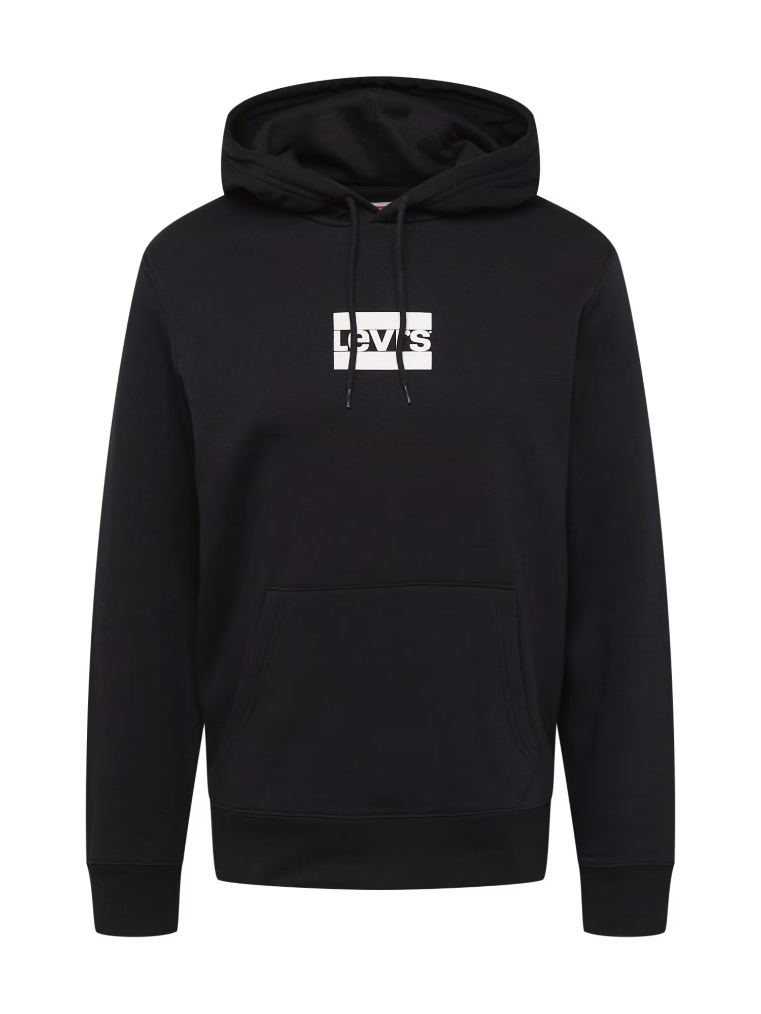 LEVI'S Bluză de molton 'LSE_T3 GRAPHIC HOODIE BLACKS' negru / alb - Pled.ro