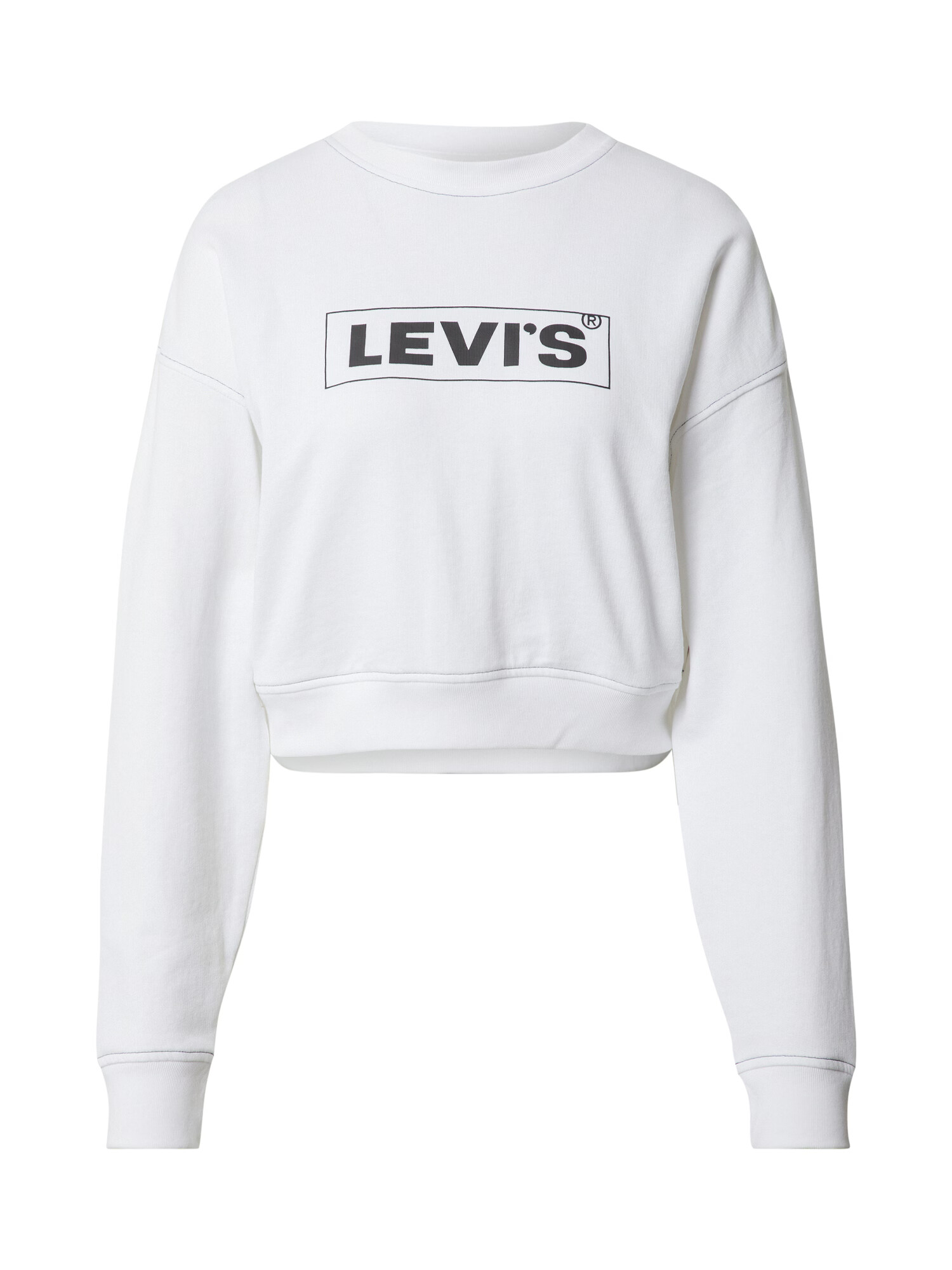 LEVI'S Bluză de molton 'GRAPHIC LAUNDRY CREW NEUTRALS' negru / alb - Pled.ro