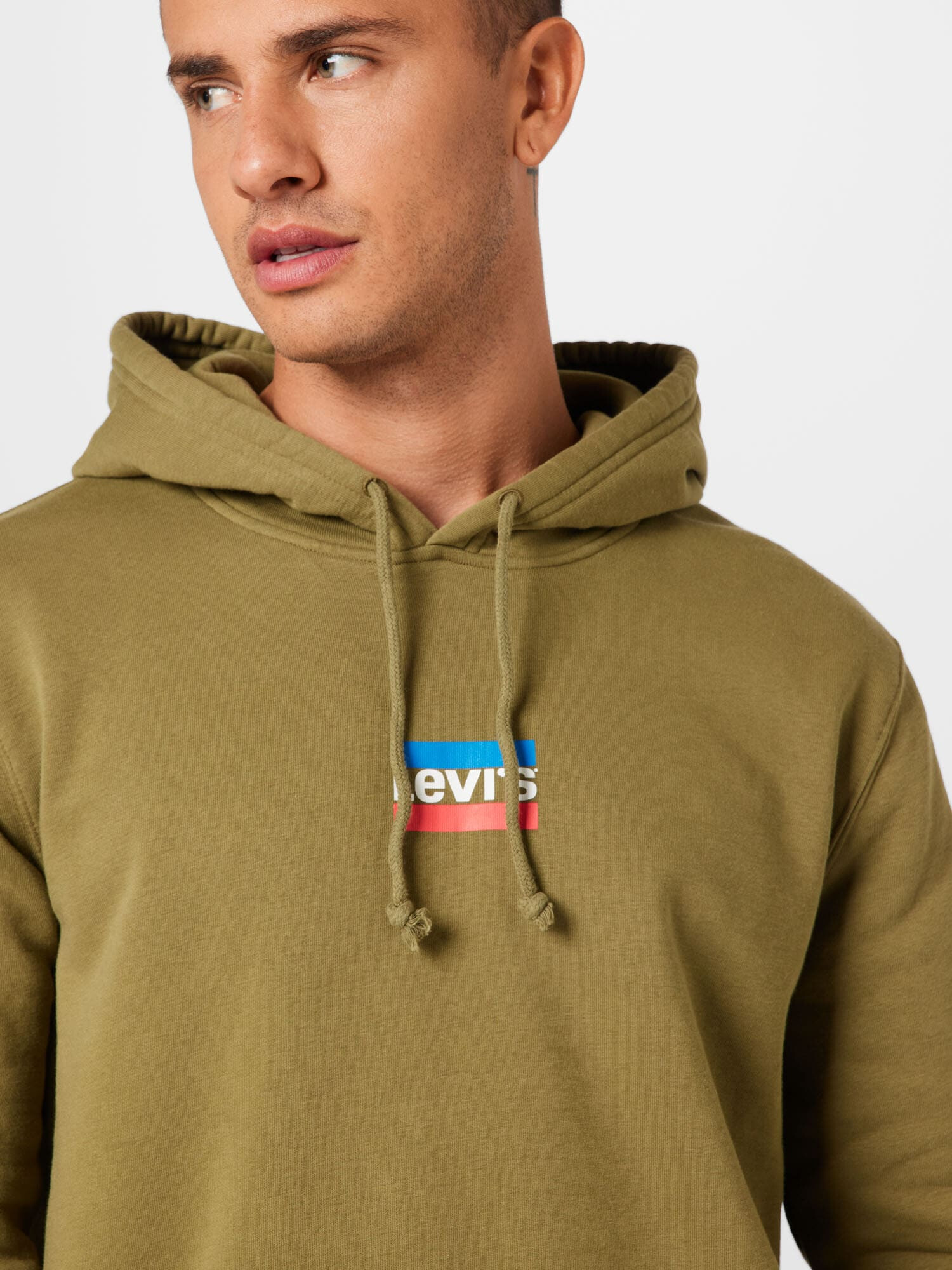 LEVI'S Bluză de molton 'STANDARD GRAPHIC HOODIE MULTI-COLOR' oliv - Pled.ro