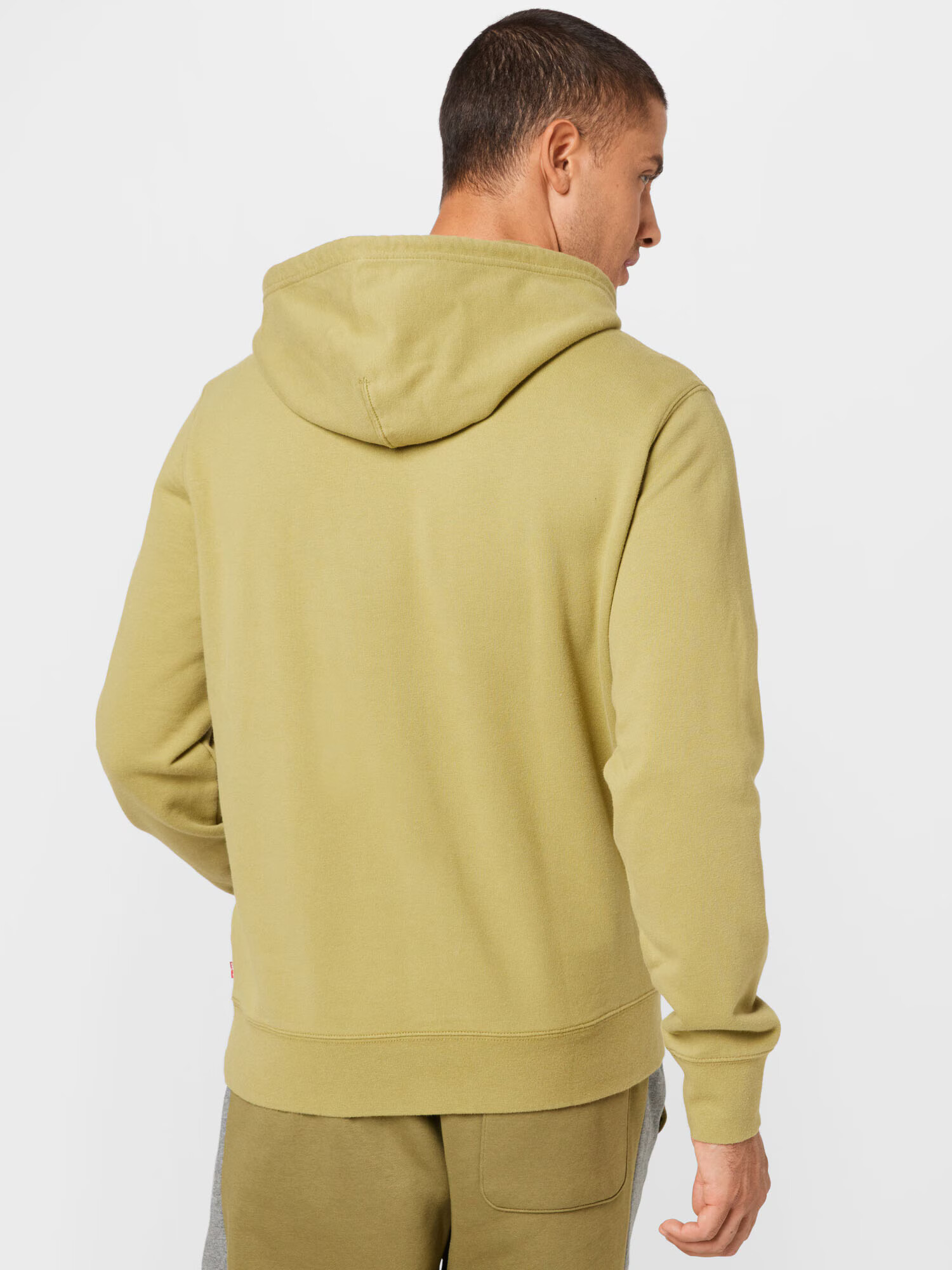 LEVI'S Bluză de molton 'STANDARD GRAPHIC HOODIE NEUTRALS' oliv / verde stuf / alb - Pled.ro