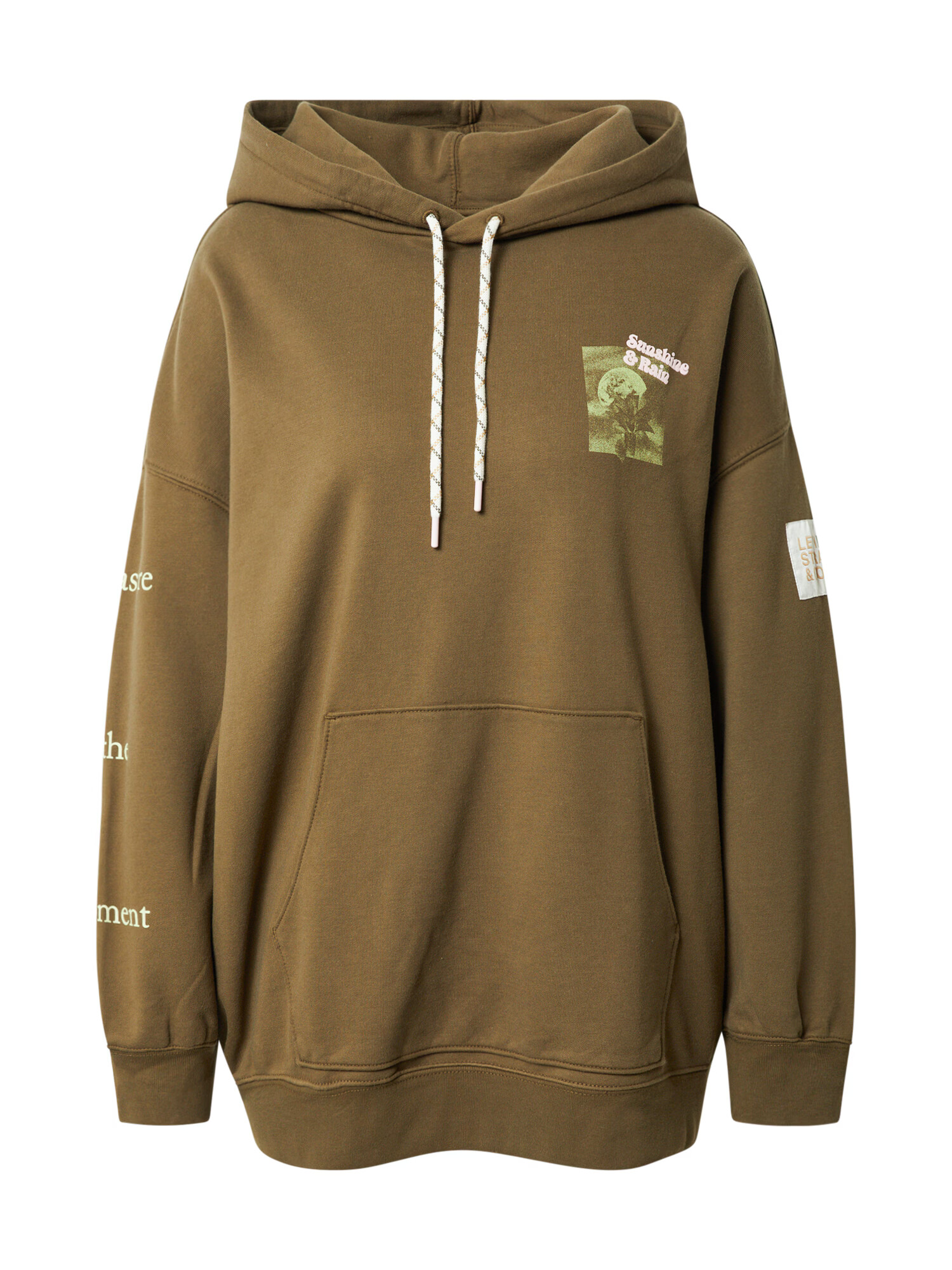 LEVI'S Bluză de molton 'GRAPHIC ORON HOODIE GREENS' oliv / verde deschis - Pled.ro