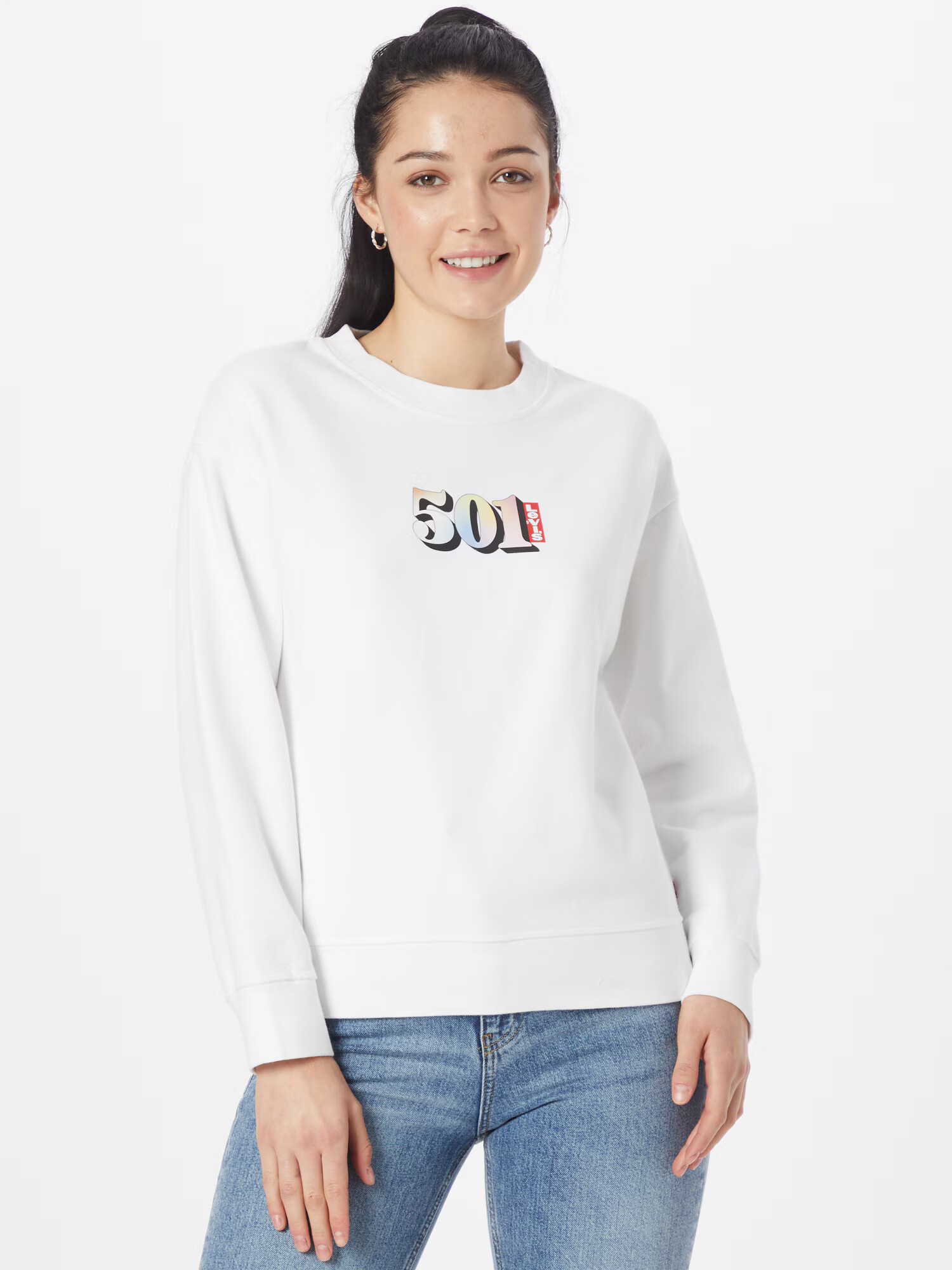 LEVI'S ® Bluză de molton 'GRAPHIC STANDARD CREW NEUTRALS' mai multe culori / alb - Pled.ro