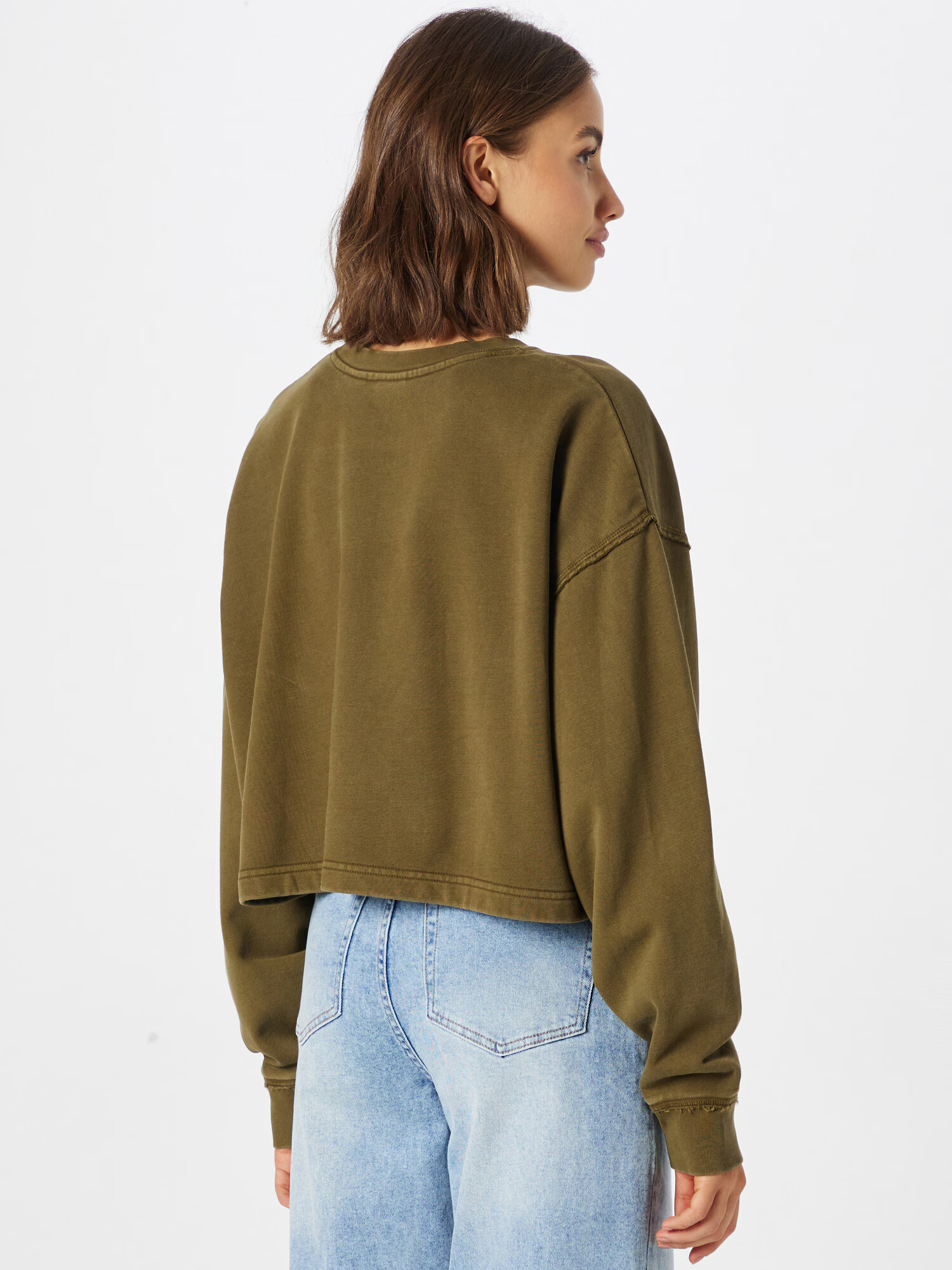 LEVI'S Bluză de molton 'ROONIE CROP SWEATSHIRT GREENS' oliv - Pled.ro