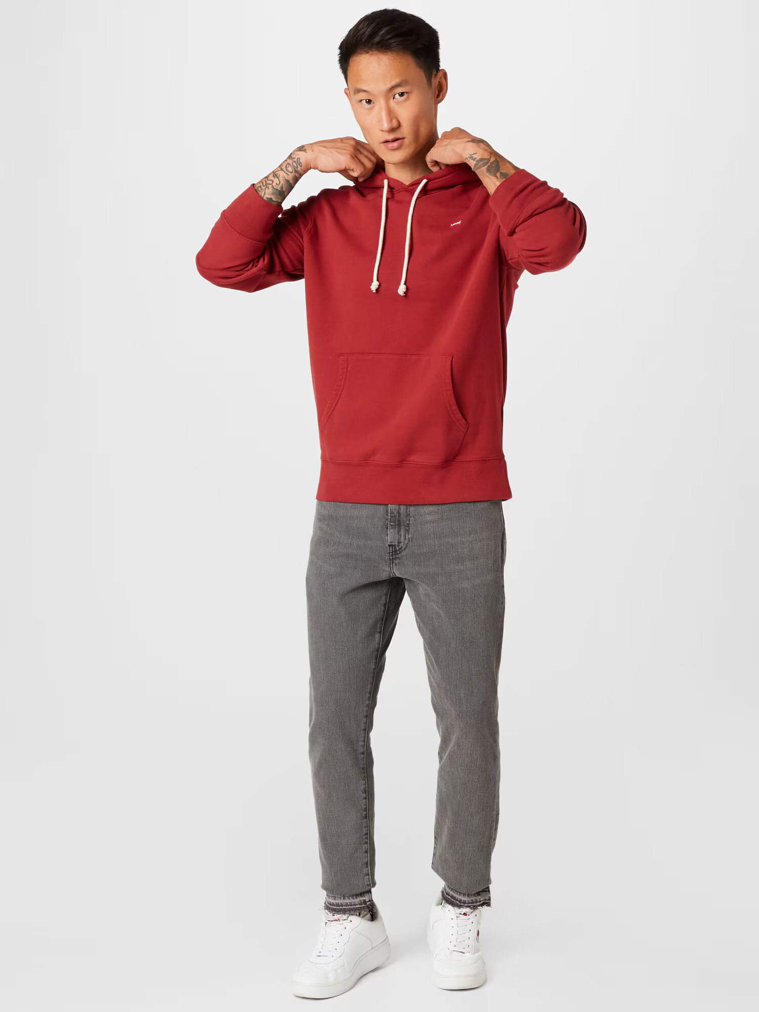 LEVI'S Bluză de molton 'NEW ORIGINAL HOODIE REDS' roşu închis - Pled.ro