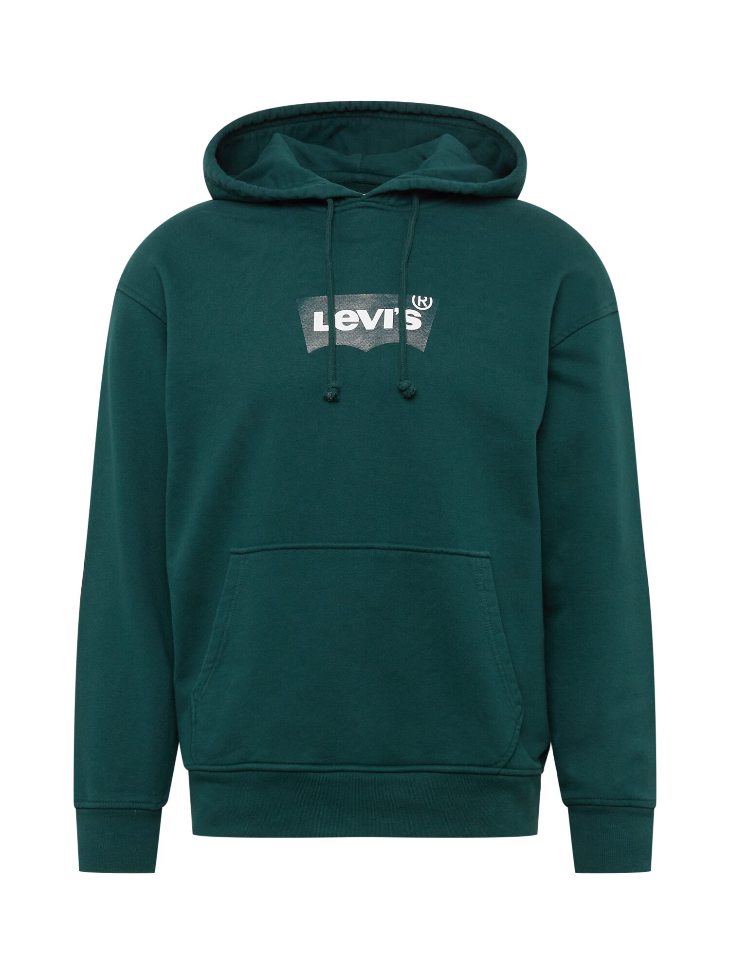 LEVI'S ® Bluză de molton 'RELAXED GRAPHIC PO GREENS' verde / alb - Pled.ro