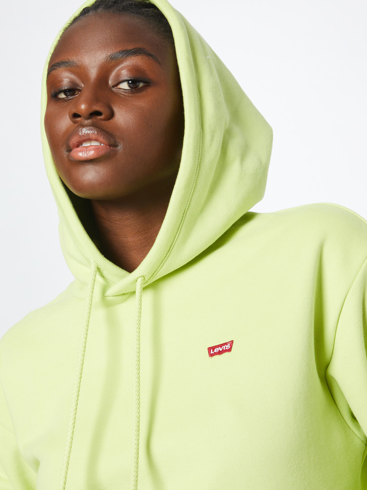 LEVI'S Bluză de molton 'STANDARD HOODIE GREENS' verde kiwi / roșu - Pled.ro