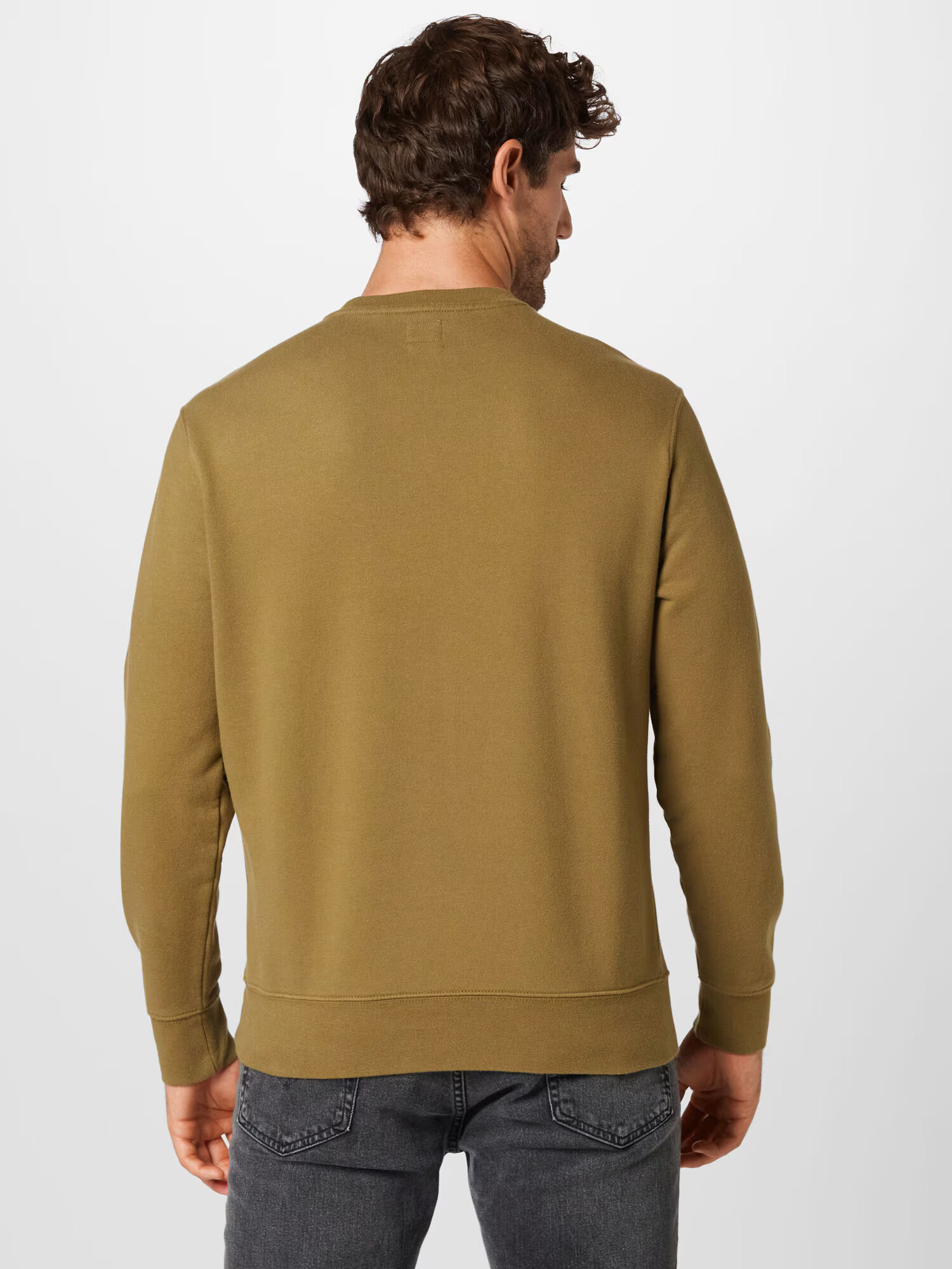 LEVI'S Bluză de molton 'NEW ORIGINAL CREW NEUTRALS' verde stuf - Pled.ro