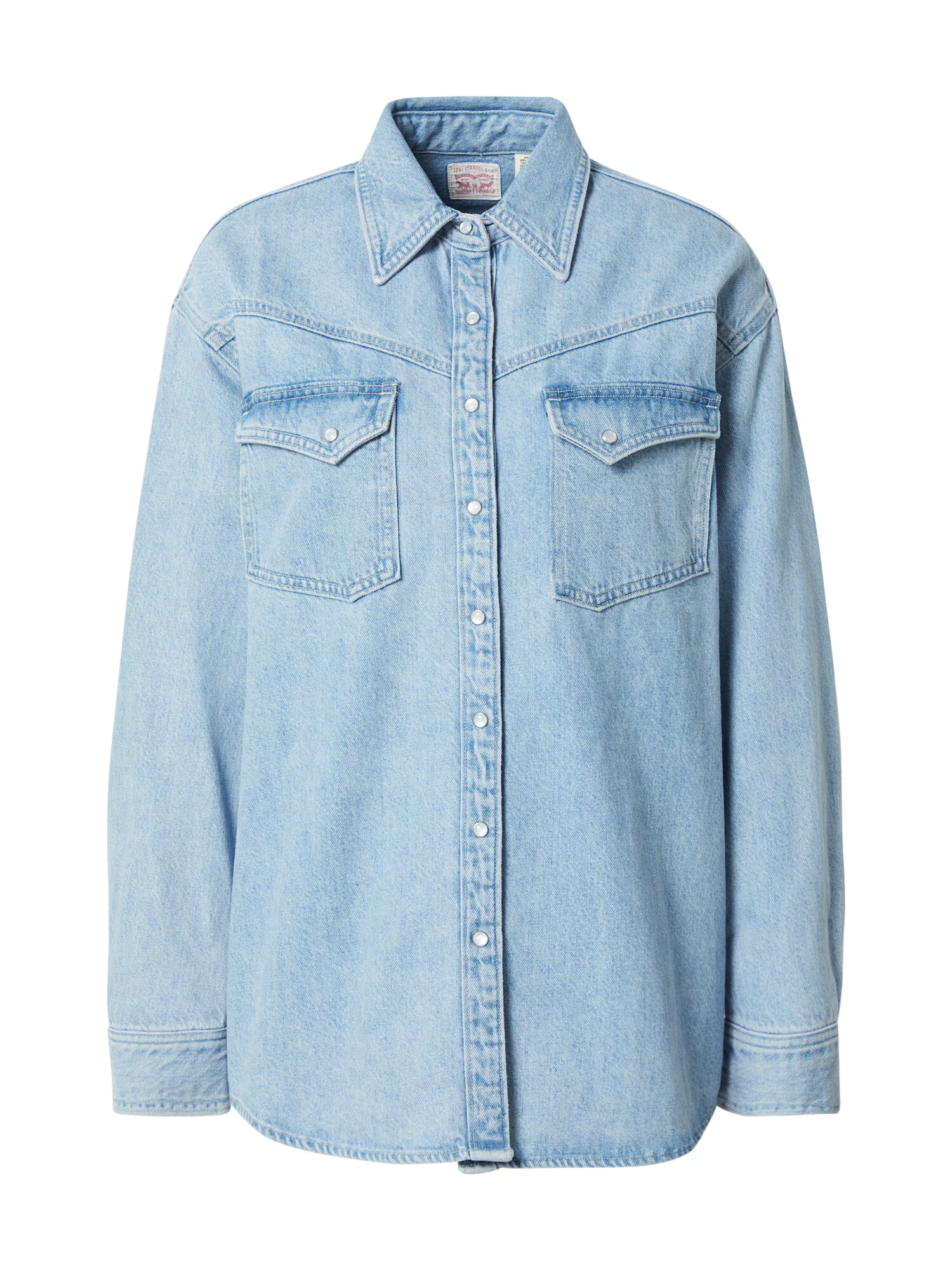 LEVI'S Bluză 'DORSEY XL WESTERN LIGHT INDIGO - WORN IN' albastru denim - Pled.ro