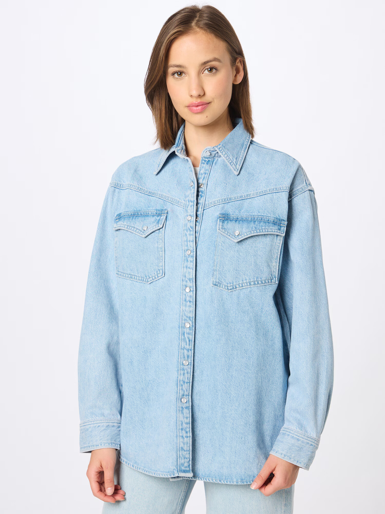 LEVI'S Bluză 'DORSEY XL WESTERN LIGHT INDIGO - WORN IN' albastru denim - Pled.ro