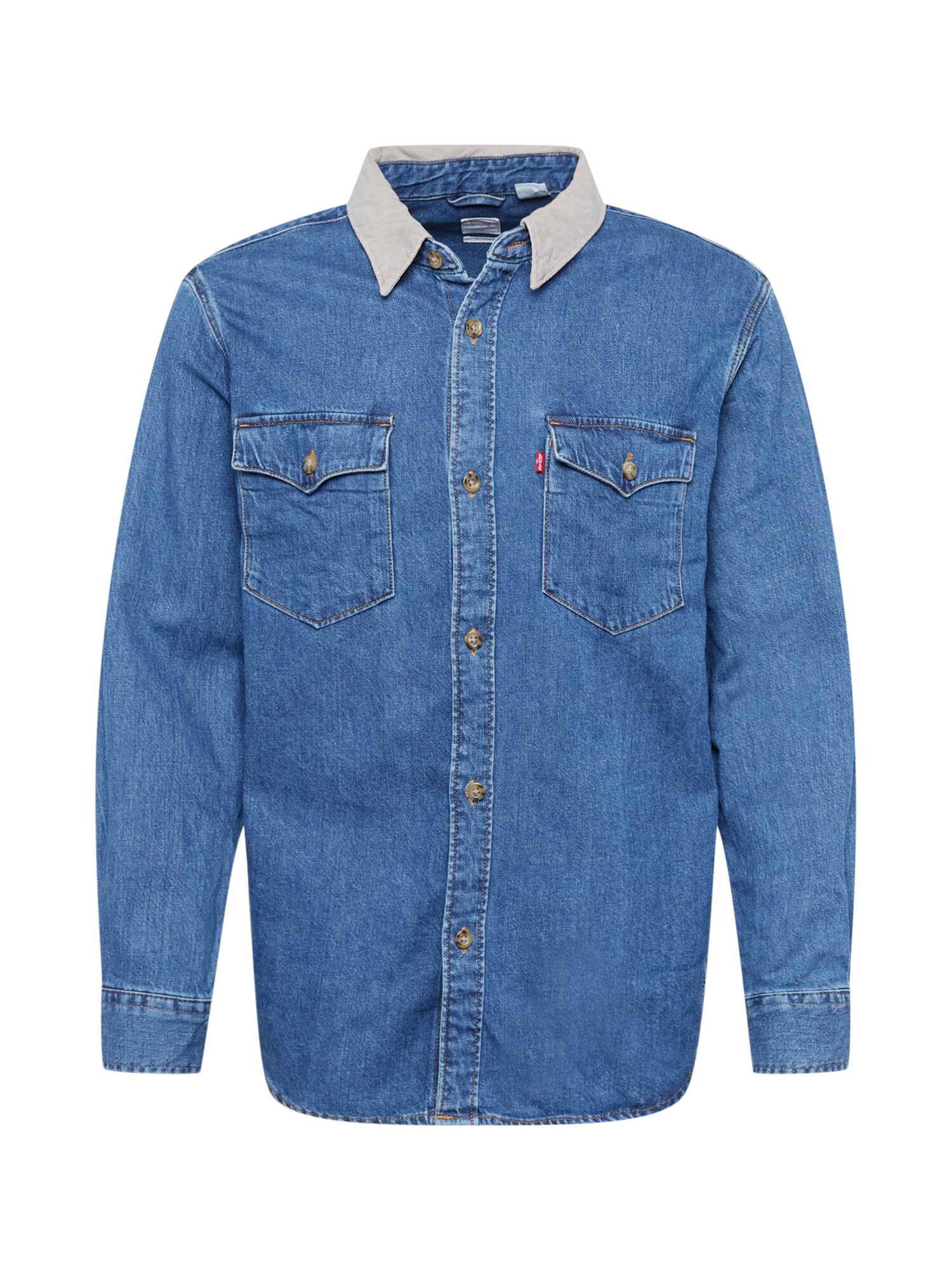 LEVI'S Cămașă 'RELAXED FIT WESTERN MED INDIGO - FLAT FINISH' albastru denim - Pled.ro