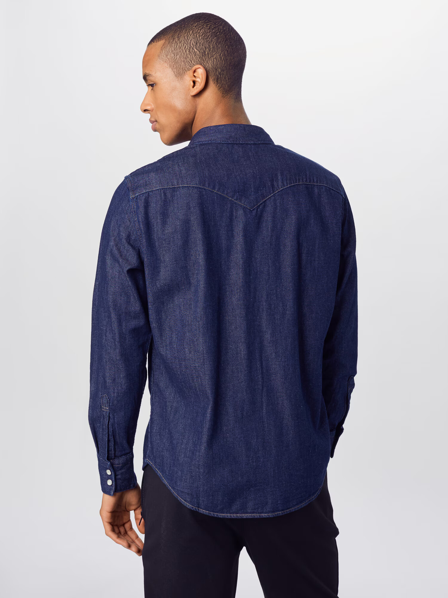 LEVI'S ® Cămașă 'BARSTOW WESTERN STANDARD DARK INDIGO - FLAT FINISH' albastru denim - Pled.ro