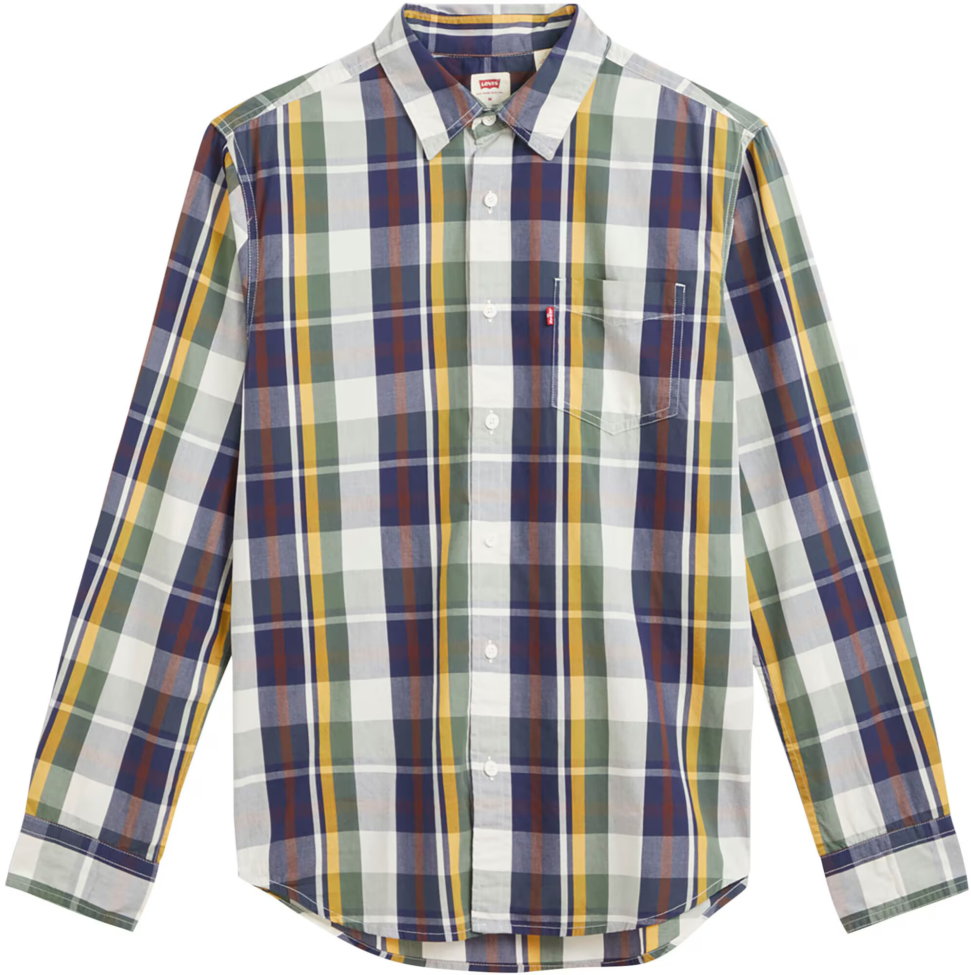 LEVI'S Cămașă 'CLASSIC 1 PKT STANDARD MULTI-COLOR' crem / albastru marin / verde / verde închis - Pled.ro