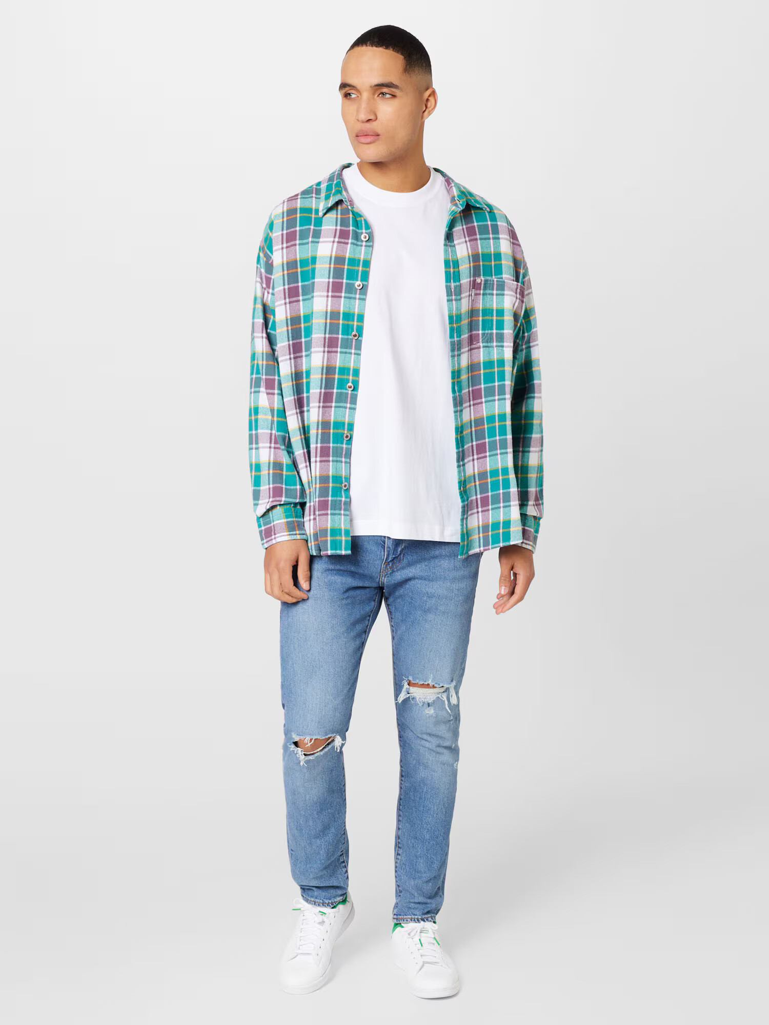 LEVI'S ® Cămașă 'SILVERTAB' galben / verde jad / mov zmeură / alb - Pled.ro