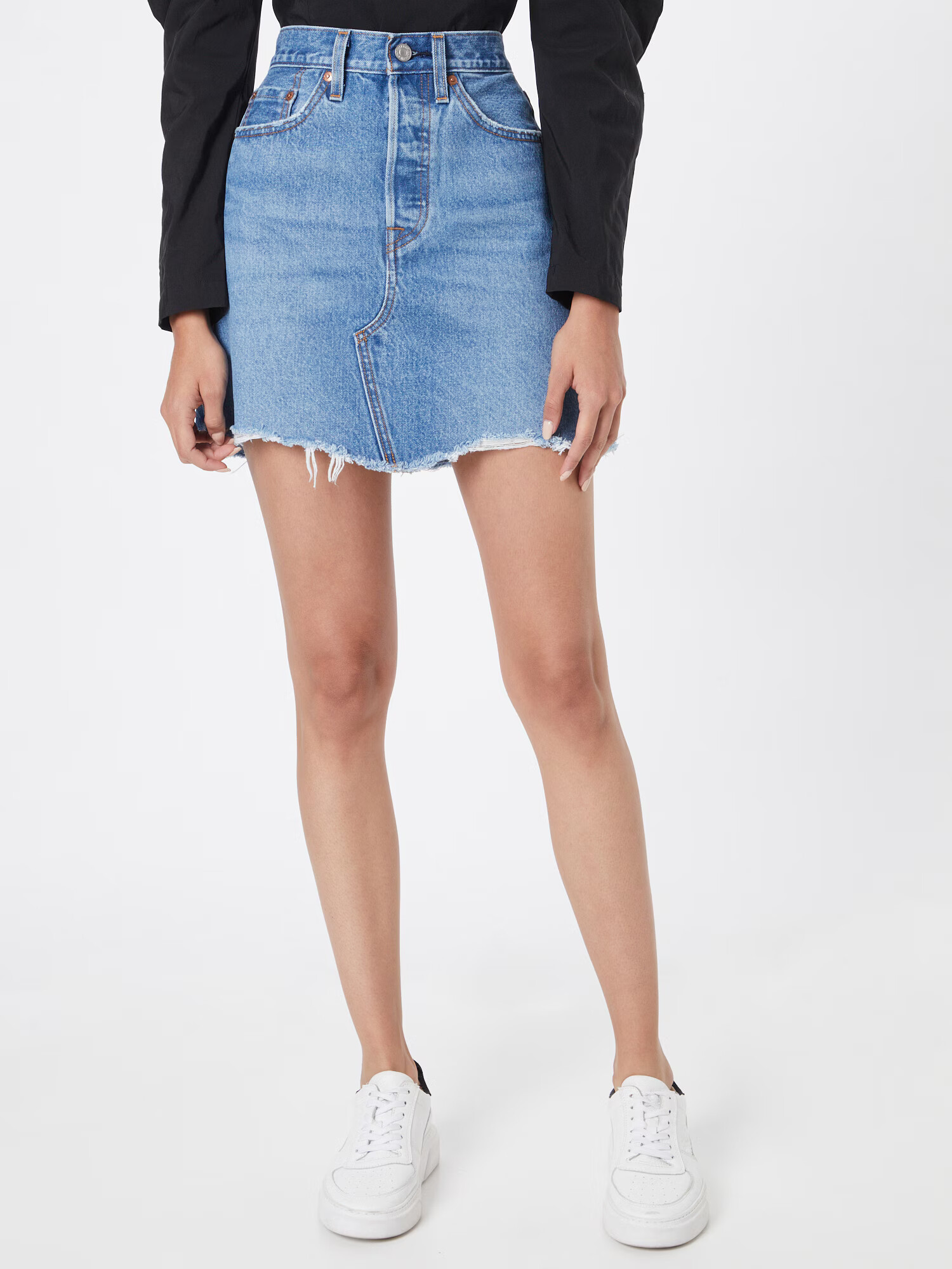 LEVI'S Fustă 'HR DECON ICONIC BF SKIRT LIGHT INDIGO - WORN IN' albastru denim - Pled.ro