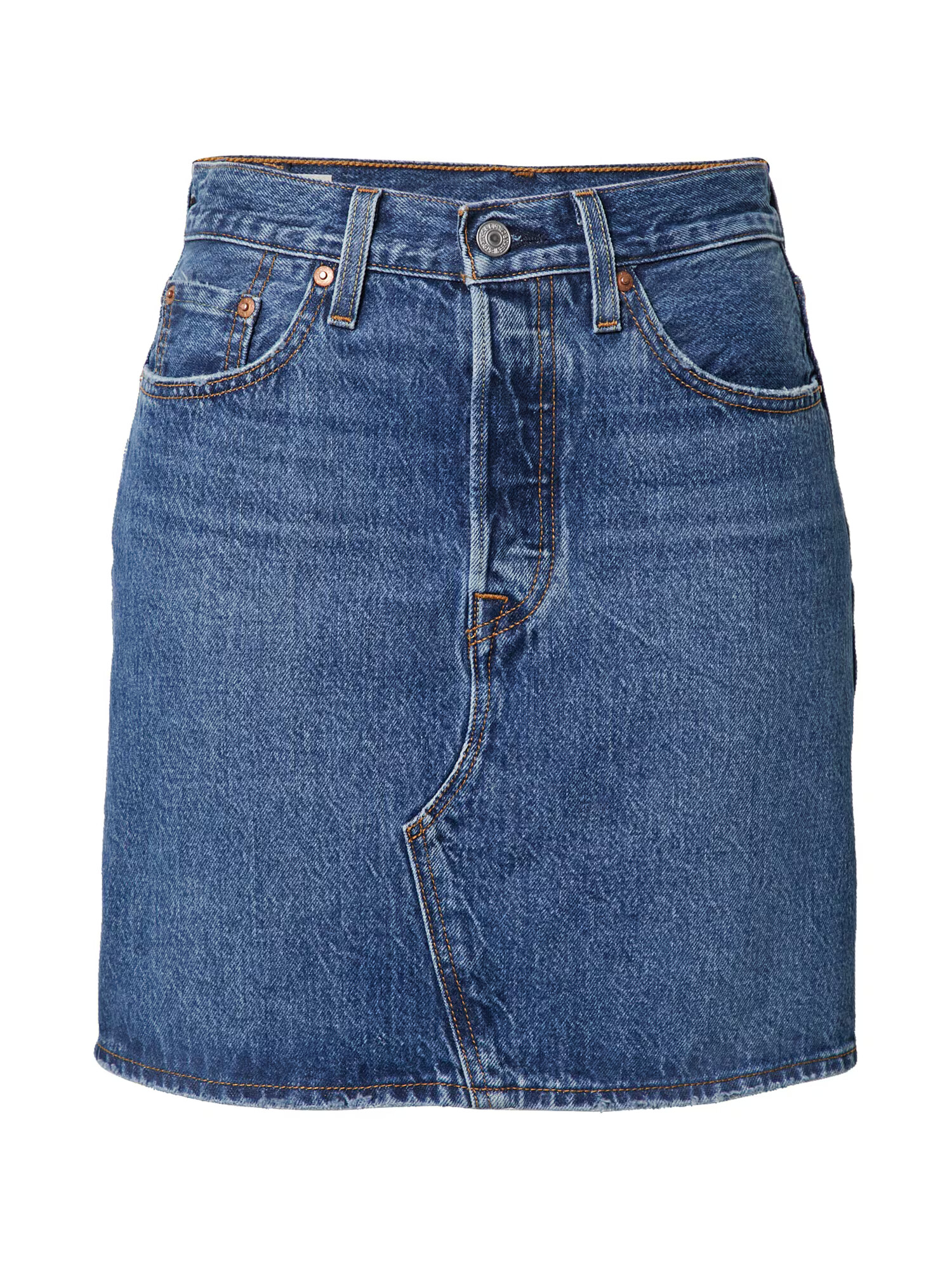 LEVI'S Fustă 'HR DECON ICONIC BF SKIRT DARK INDIGO - WORN IN' albastru denim - Pled.ro