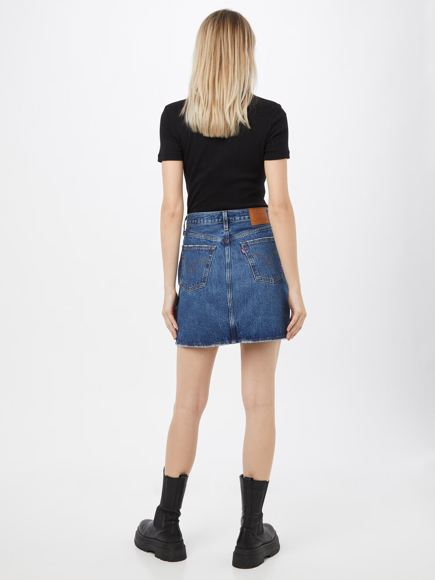 LEVI'S Fustă 'HR DECON ICONIC BF SKIRT DARK INDIGO - WORN IN' albastru denim - Pled.ro