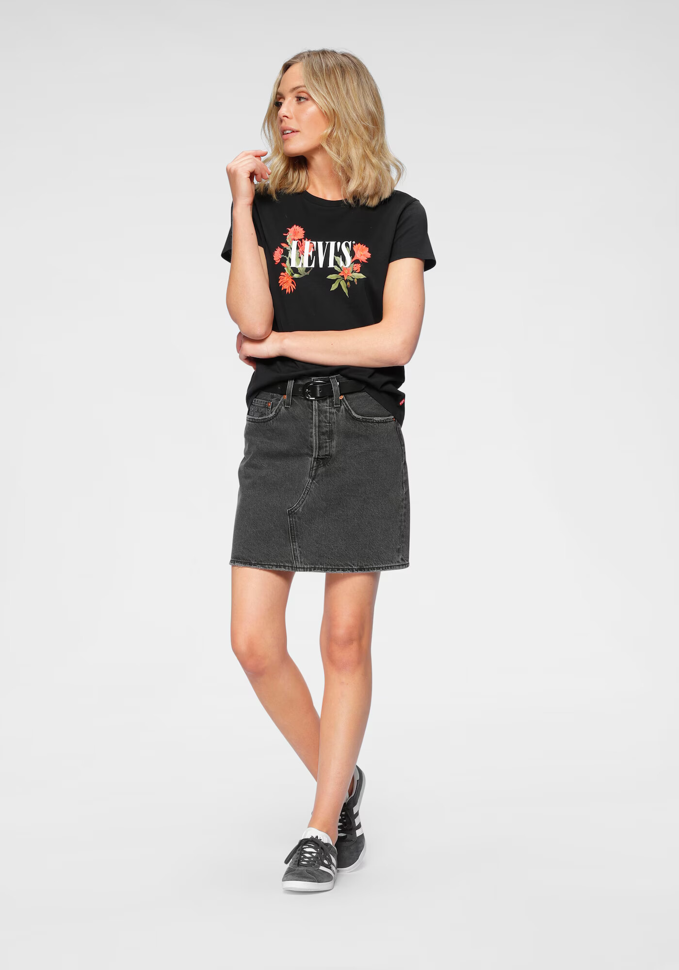 LEVI'S Fustă 'HR DECON ICONIC BF SKIRT BLACKS' negru denim - Pled.ro