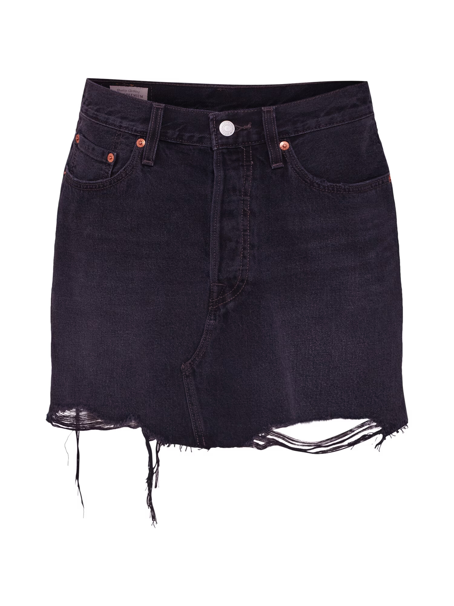 LEVI'S ® Fustă 'DECONSTRUCTED SKIRT BLACKS' negru denim - Pled.ro