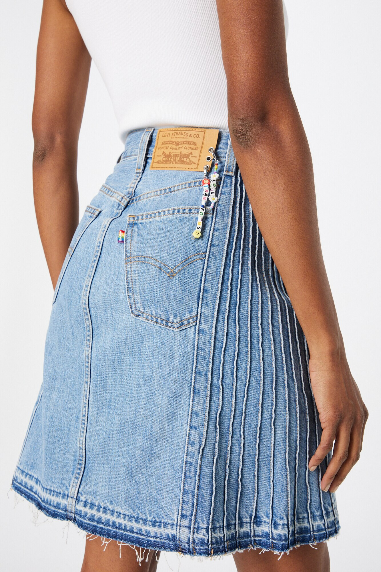 LEVI'S Fustă 'PRIDE SKIRT LIGHT INDIGO - FLAT FINISH' albastru denim - Pled.ro