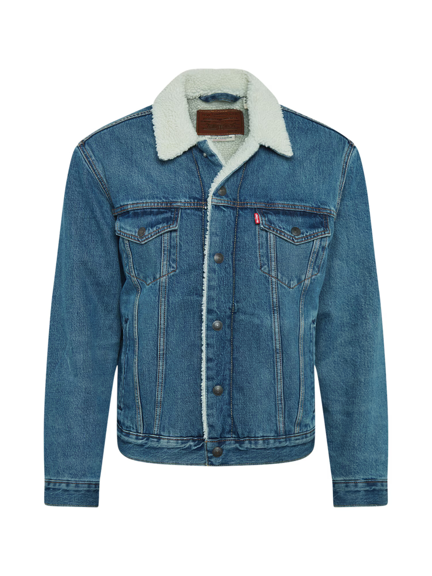 LEVI'S ® Geacă de primăvară-toamnă 'Type 3 Trucker' albastru denim / alb - Pled.ro