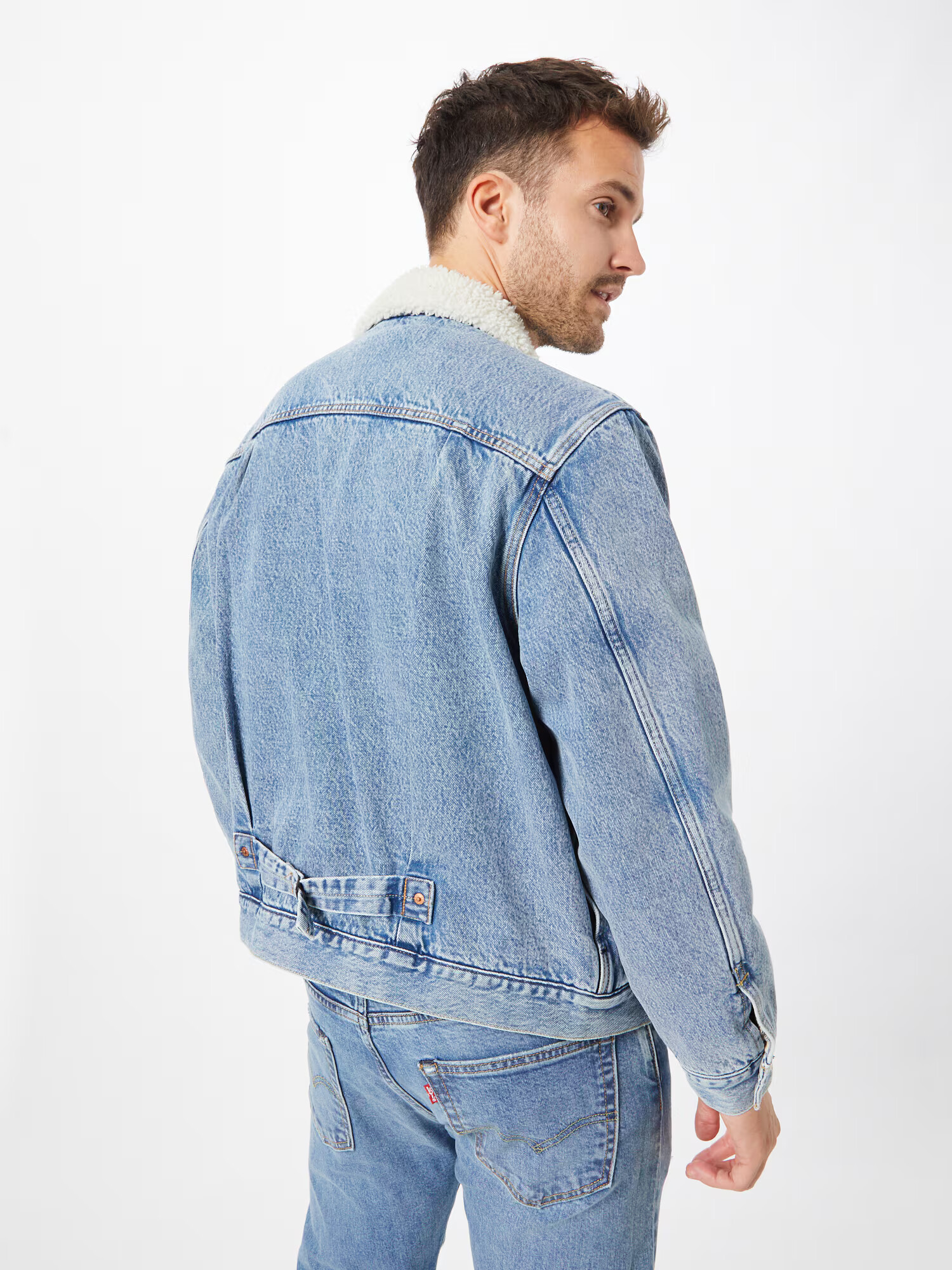 LEVI'S Geacă de primăvară-toamnă albastru denim / alb - Pled.ro